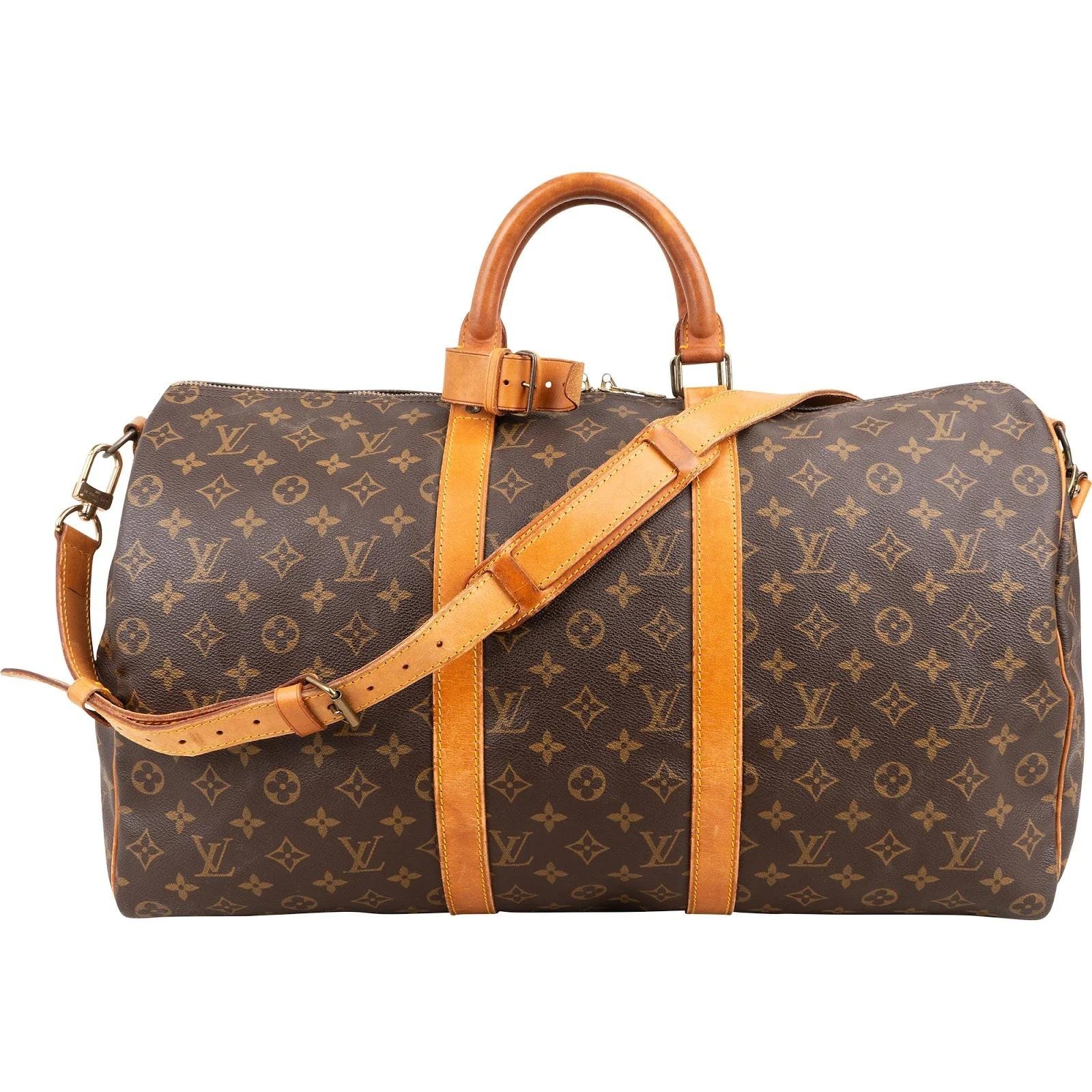 Keepall leather travel bag