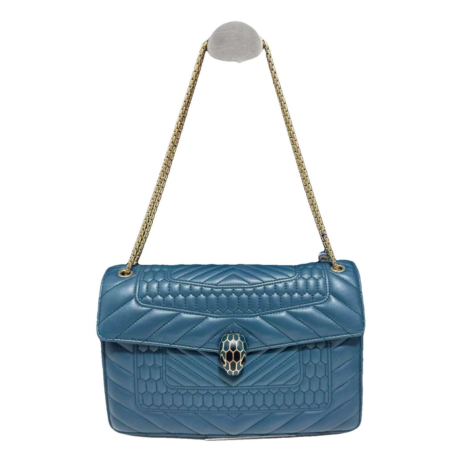 Serpenti leather handbag