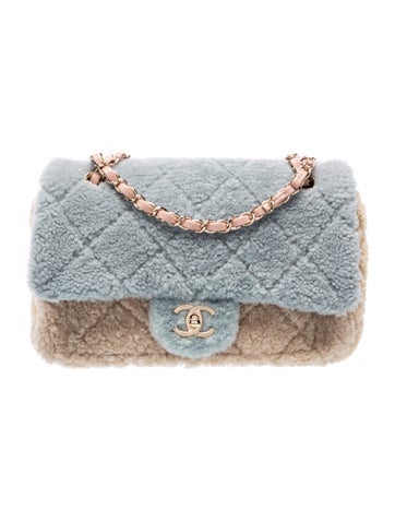 Shearling Flap Shoulder Bag