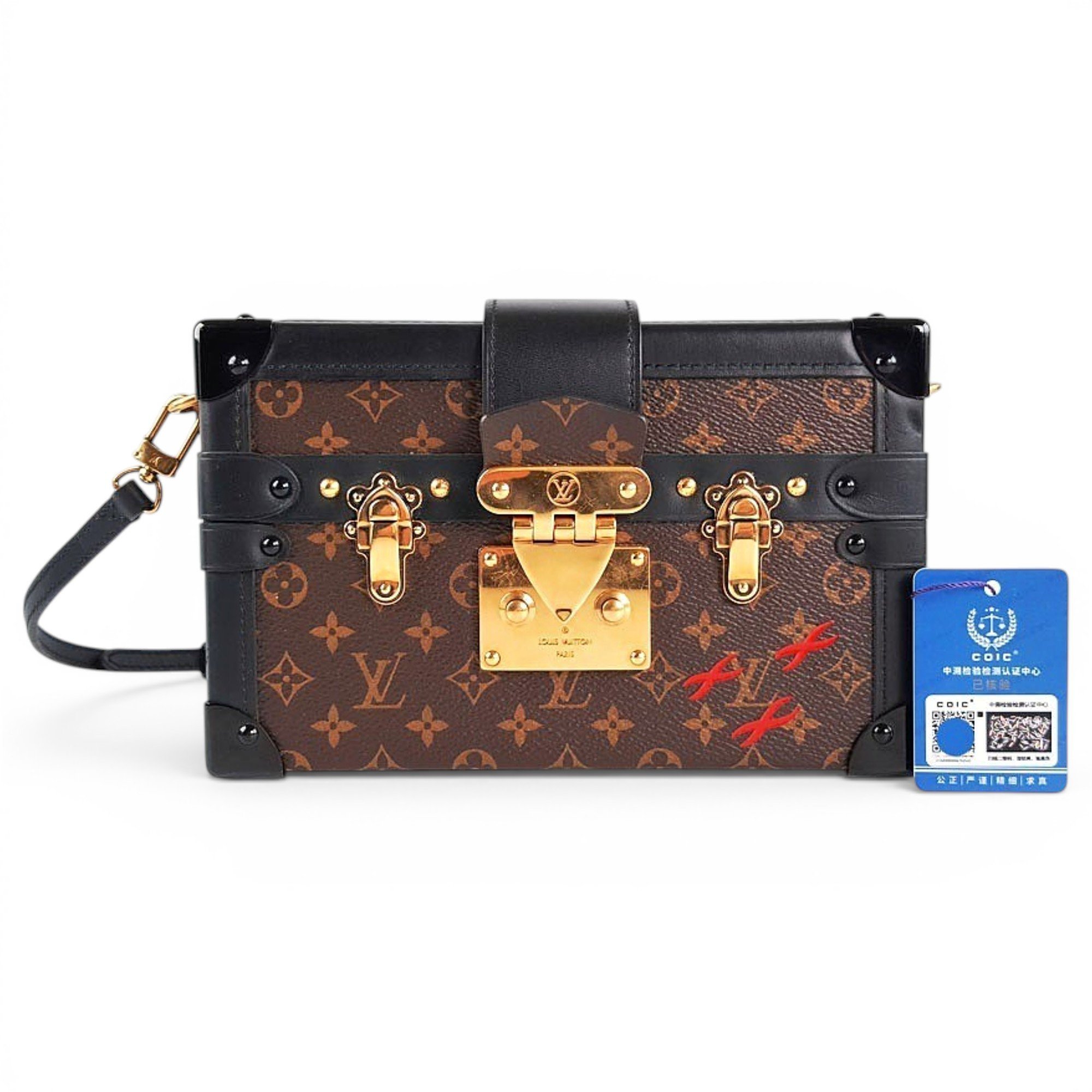 Petite Malle leather crossbody bag