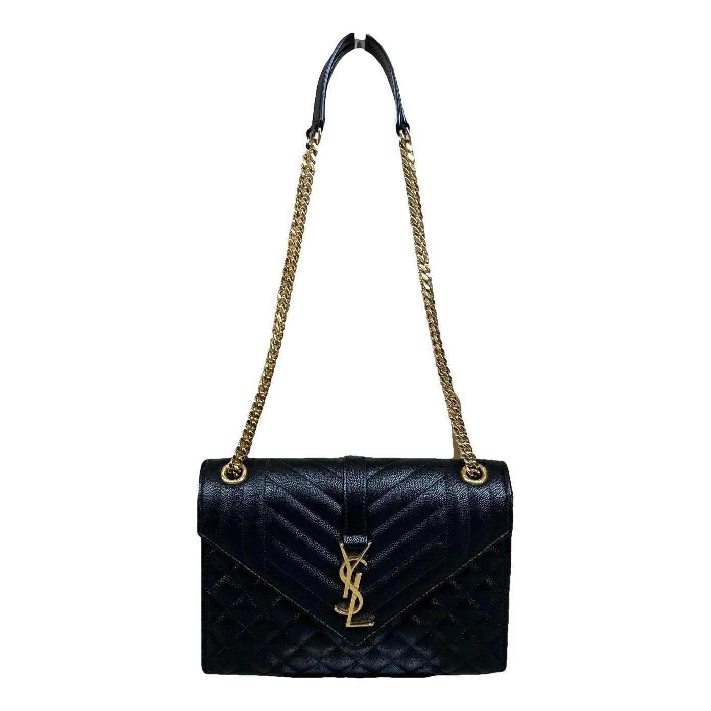 Envelope leather handbag