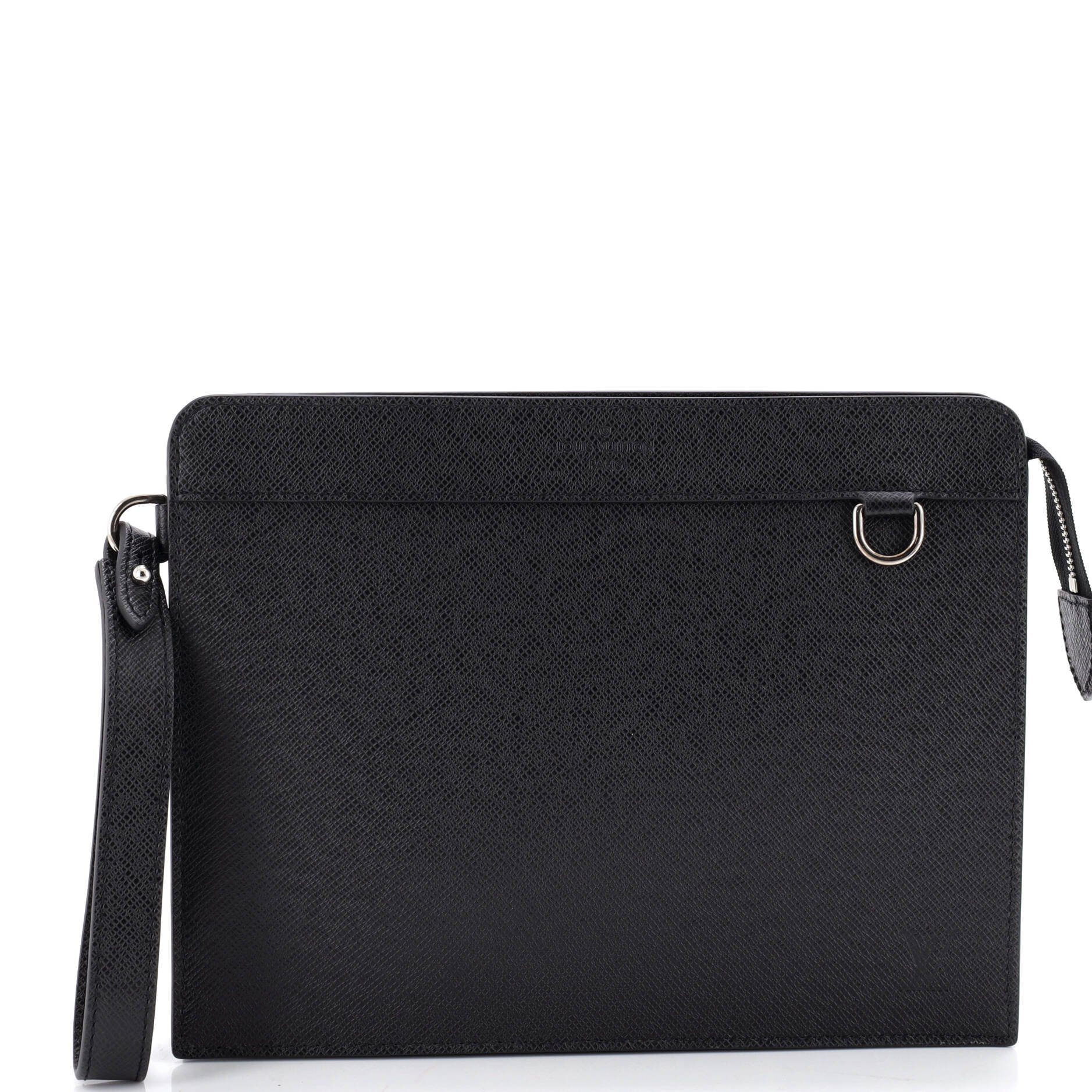 Leather clutch bag