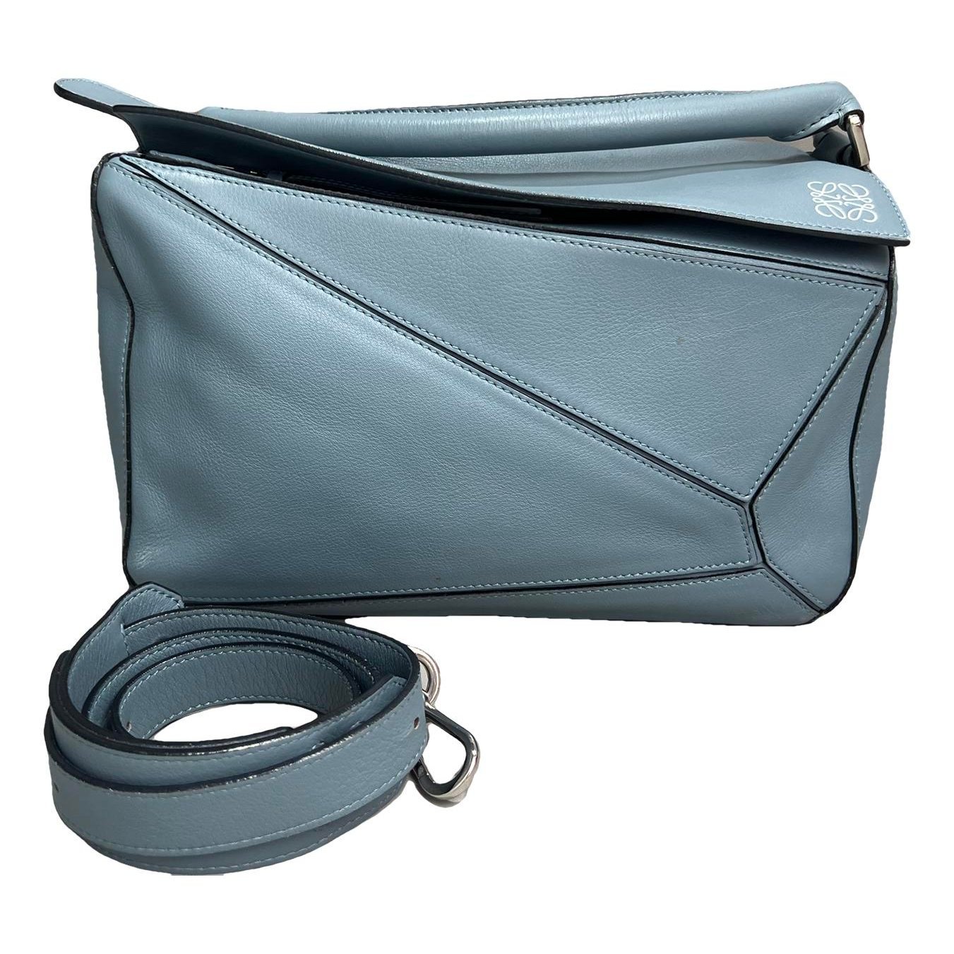 Puzzle leather handbag