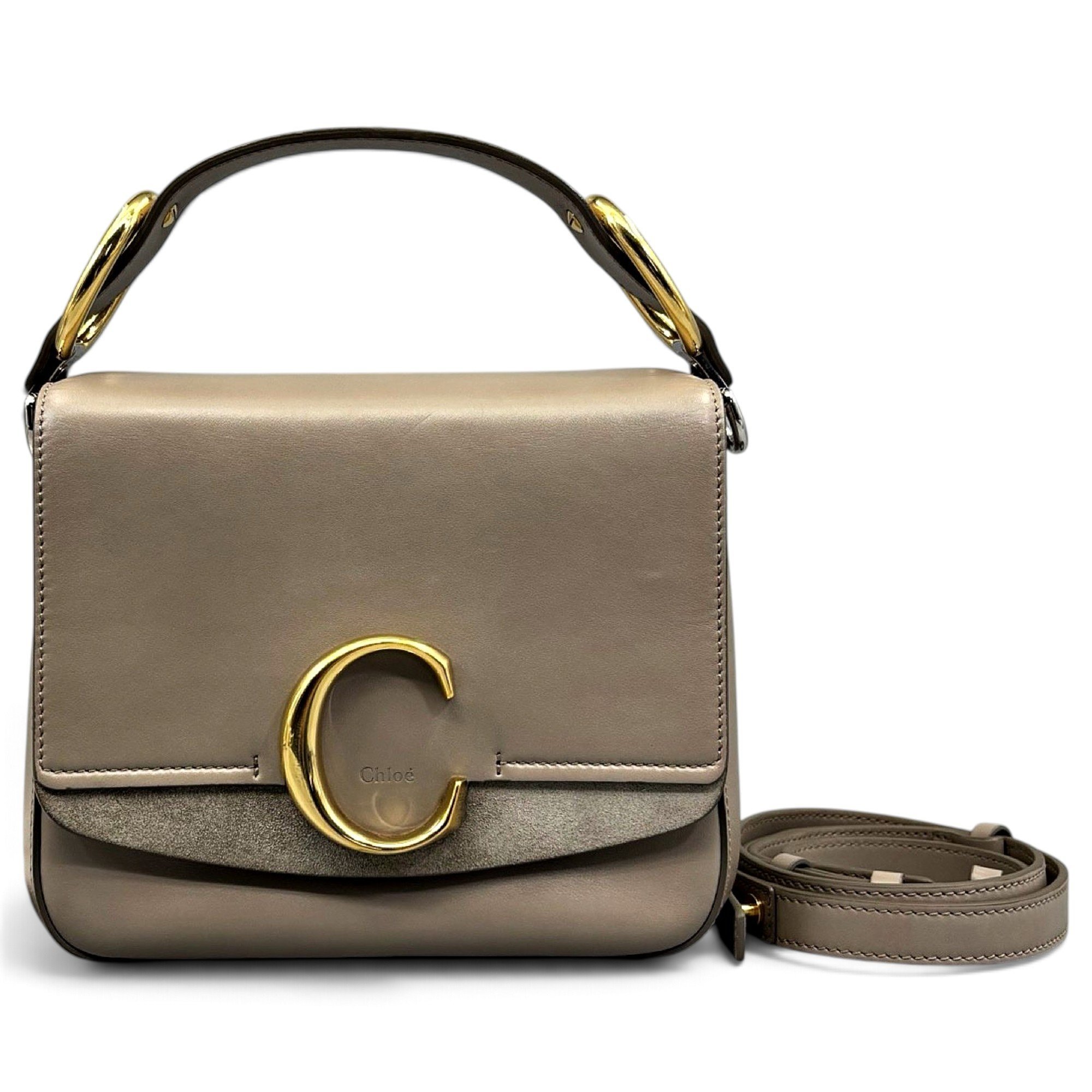 C leather crossbody bag