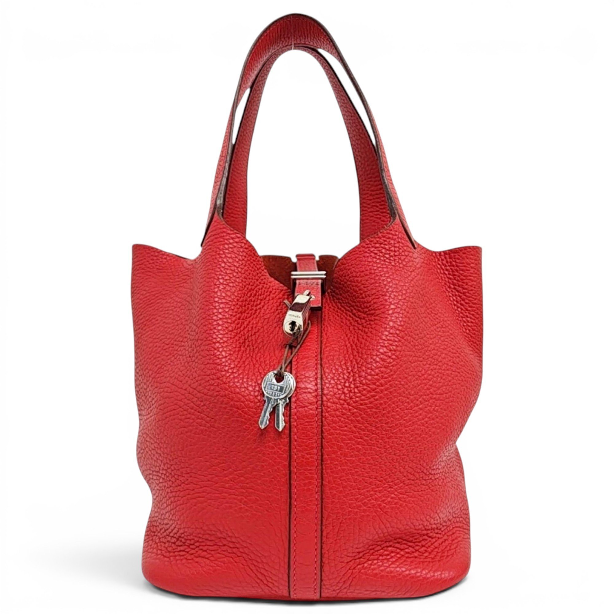 Picotin leather tote