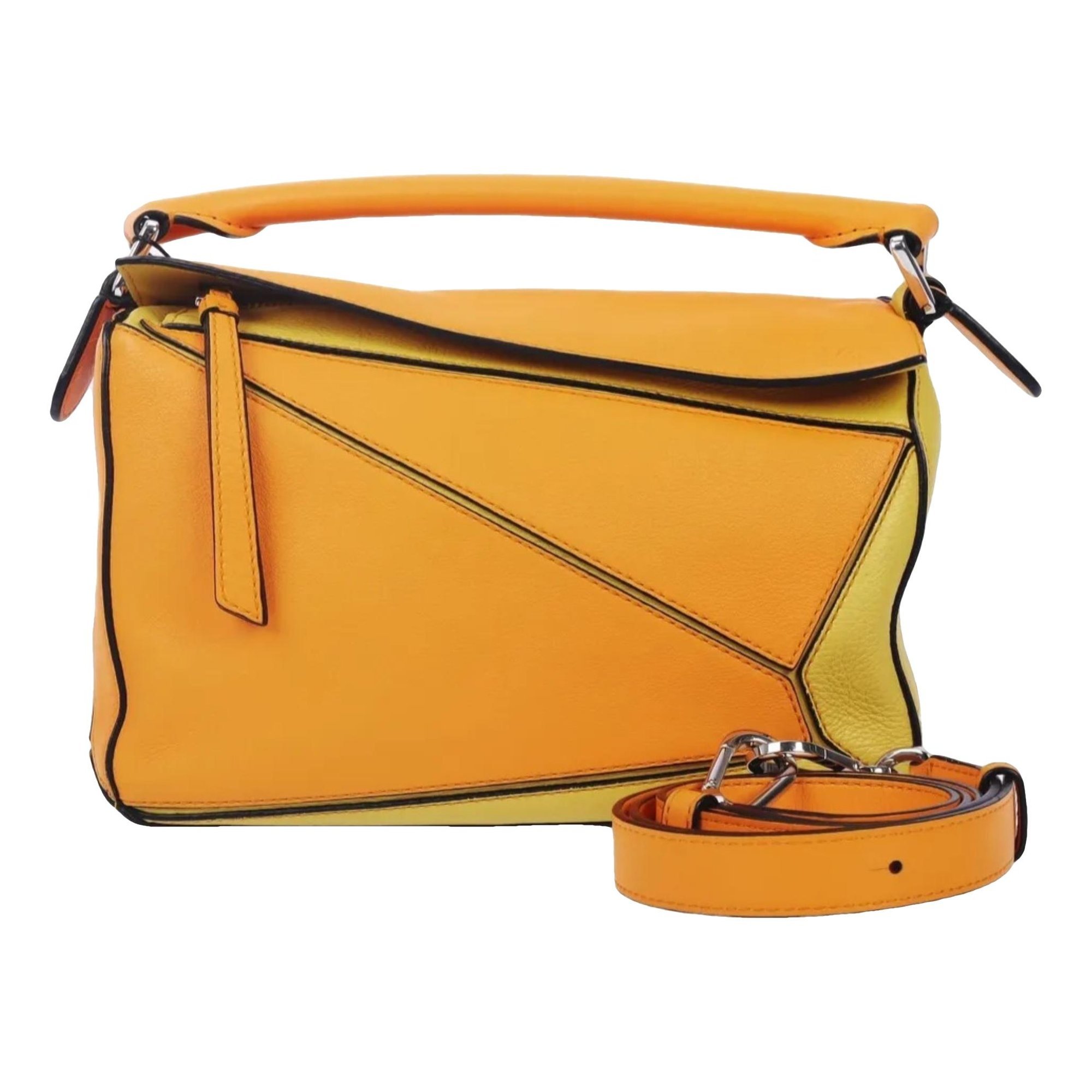 Puzzle leather handbag