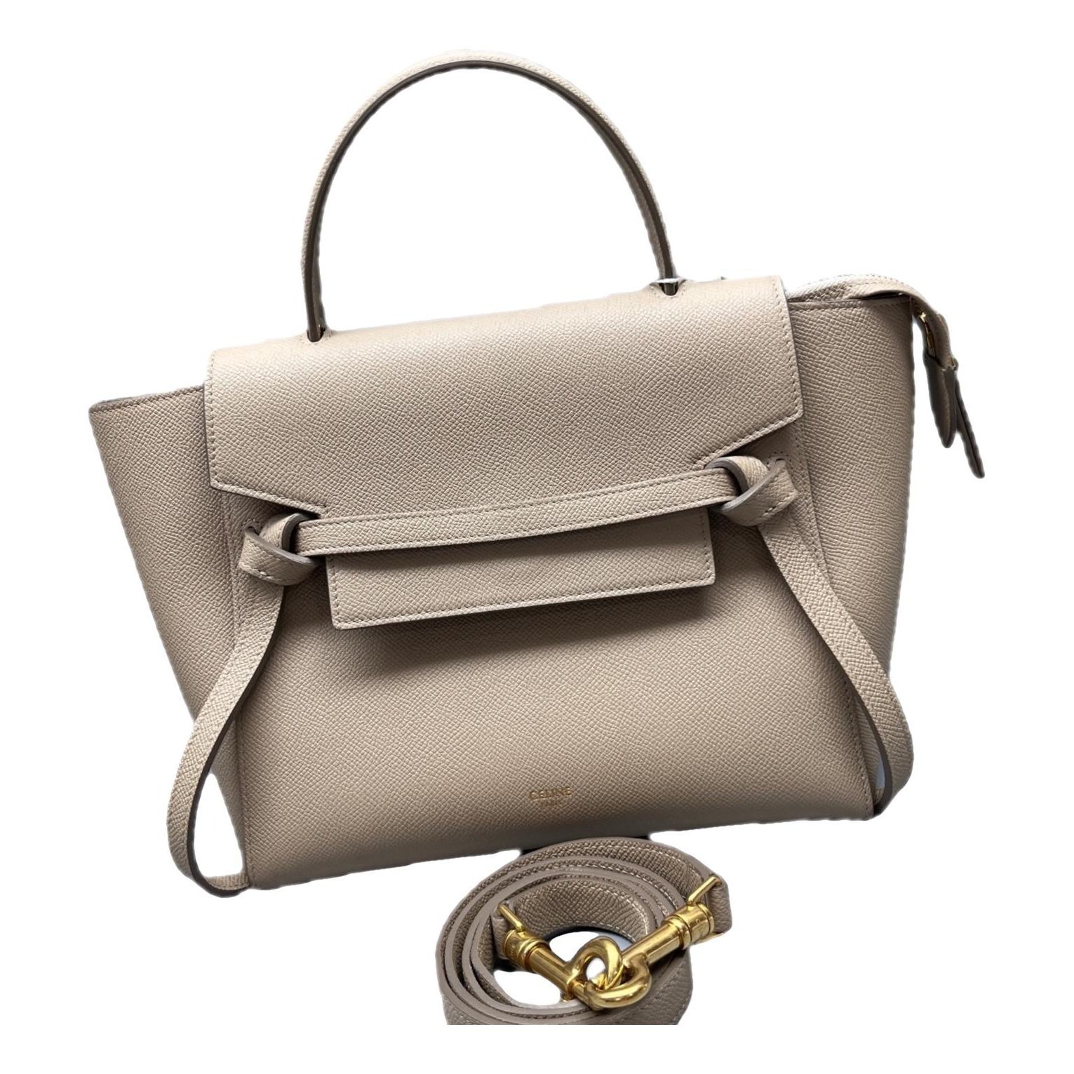 Belt leather handbag