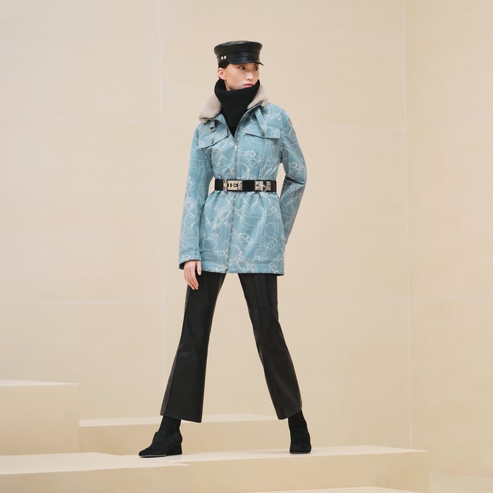 Bleu Arctique "Eperon d'Or Finesse" Parka