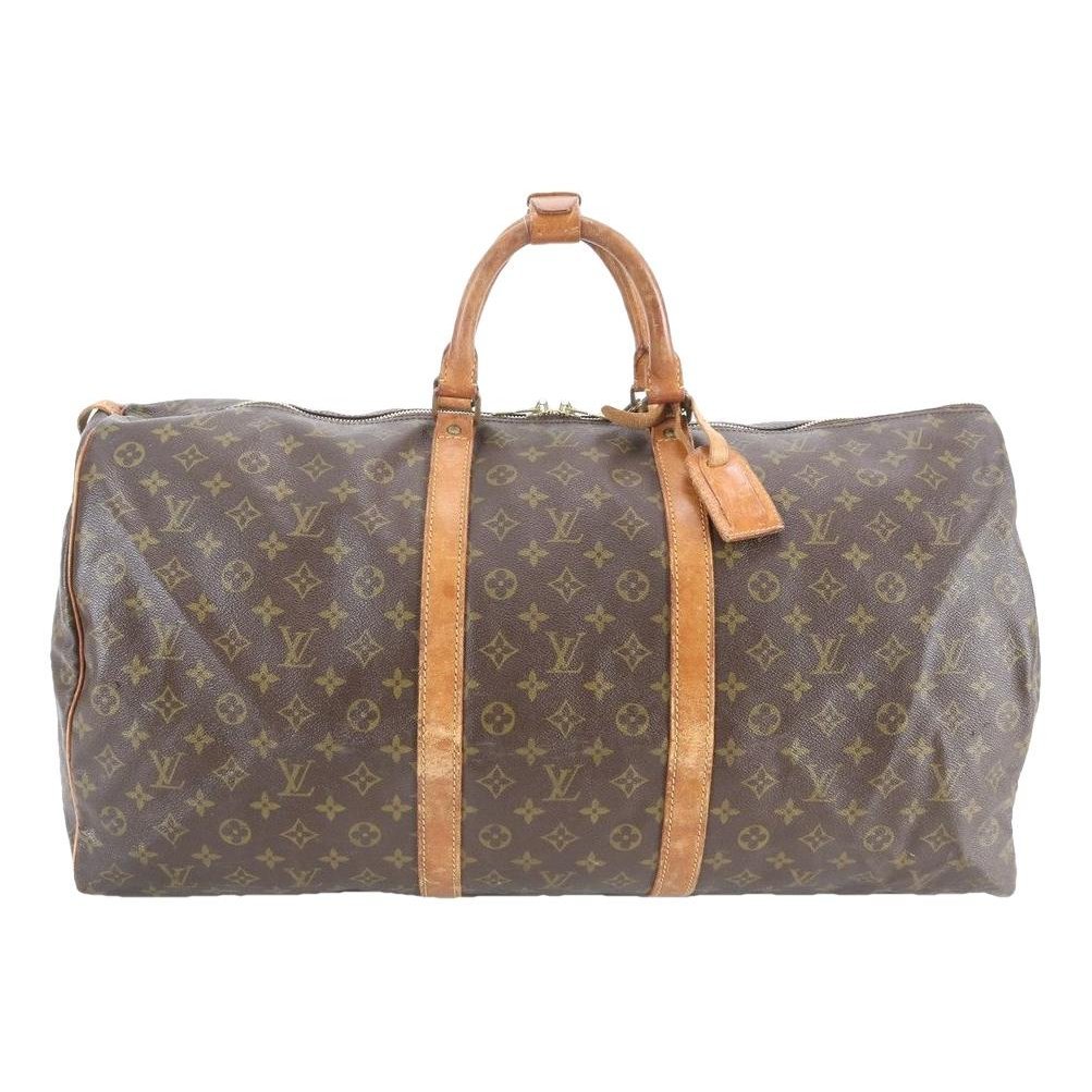 Keepall leather travel bag