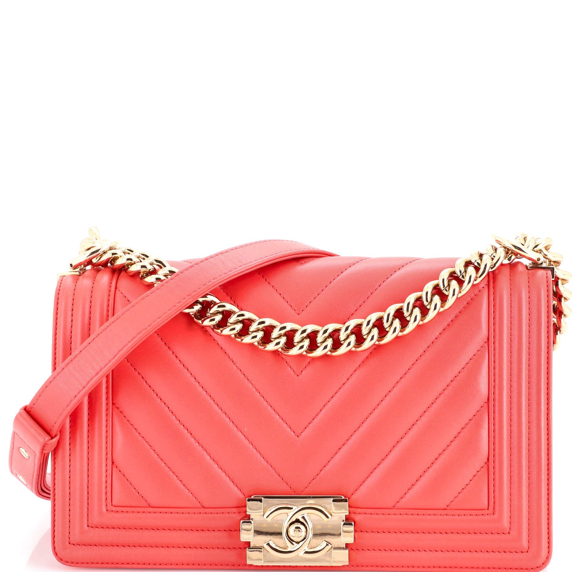 Boy Flap Bag Chevron Lambskin Old Medium