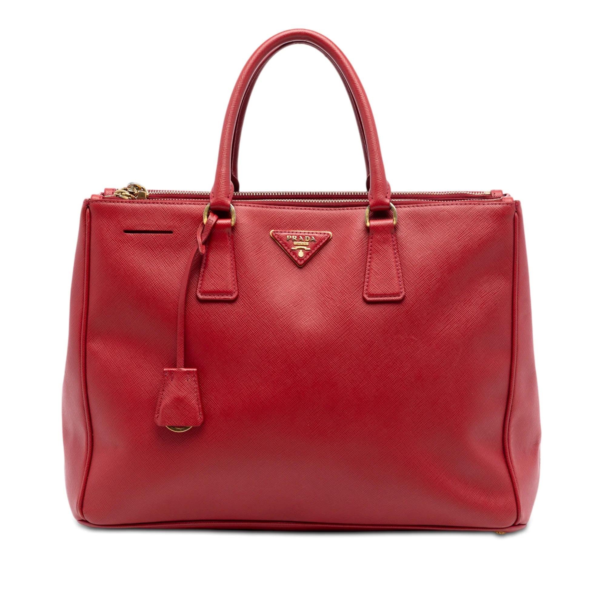 Double leather satchel