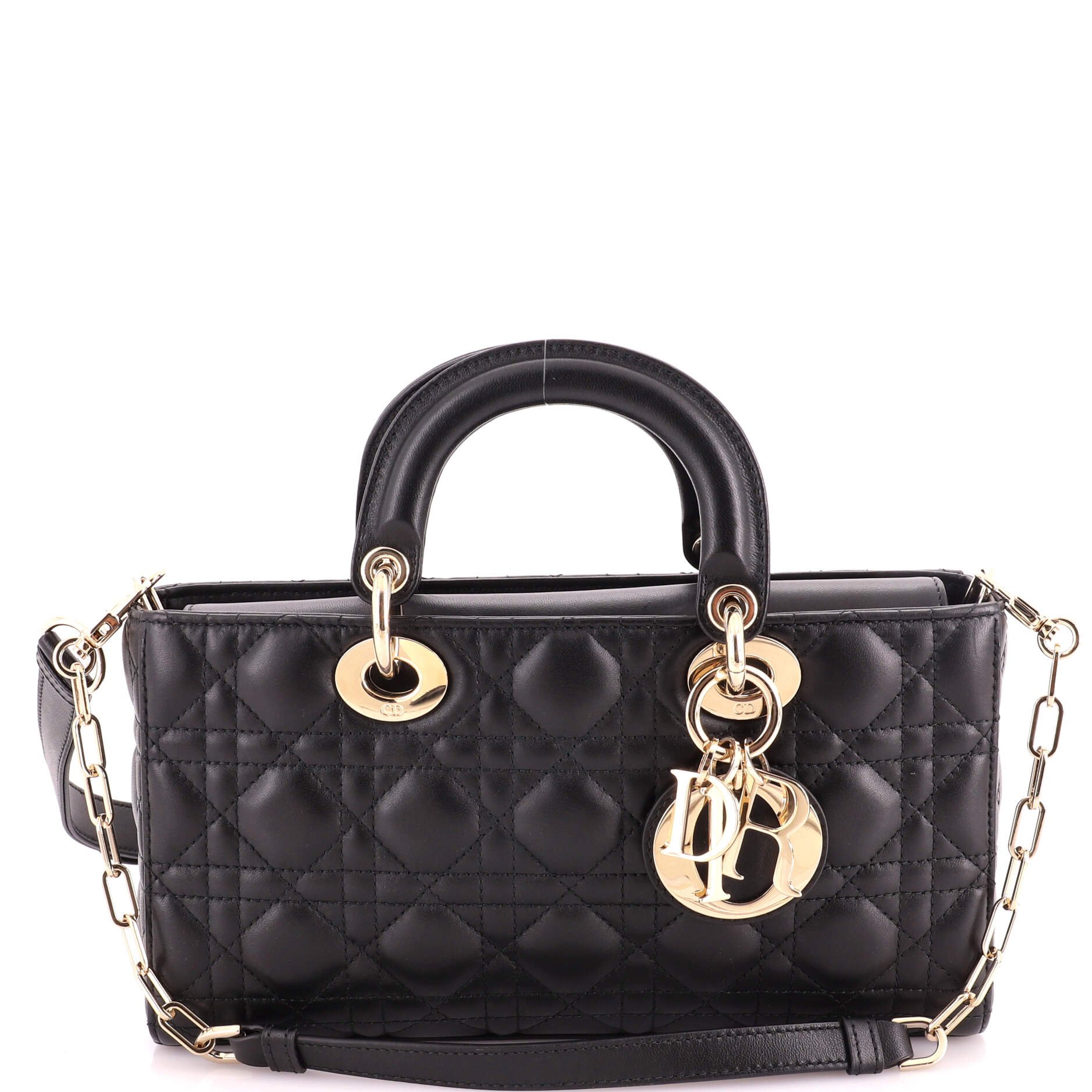 Lady D-Joy Bag Cannage Quilt Lambskin Medium
