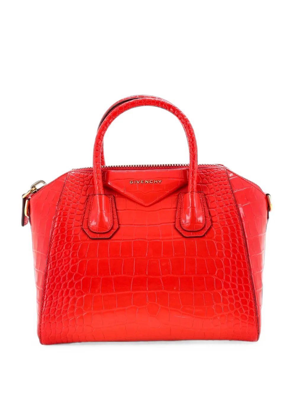 Antigona Bag Crocodile Embossed Leather Small satchel