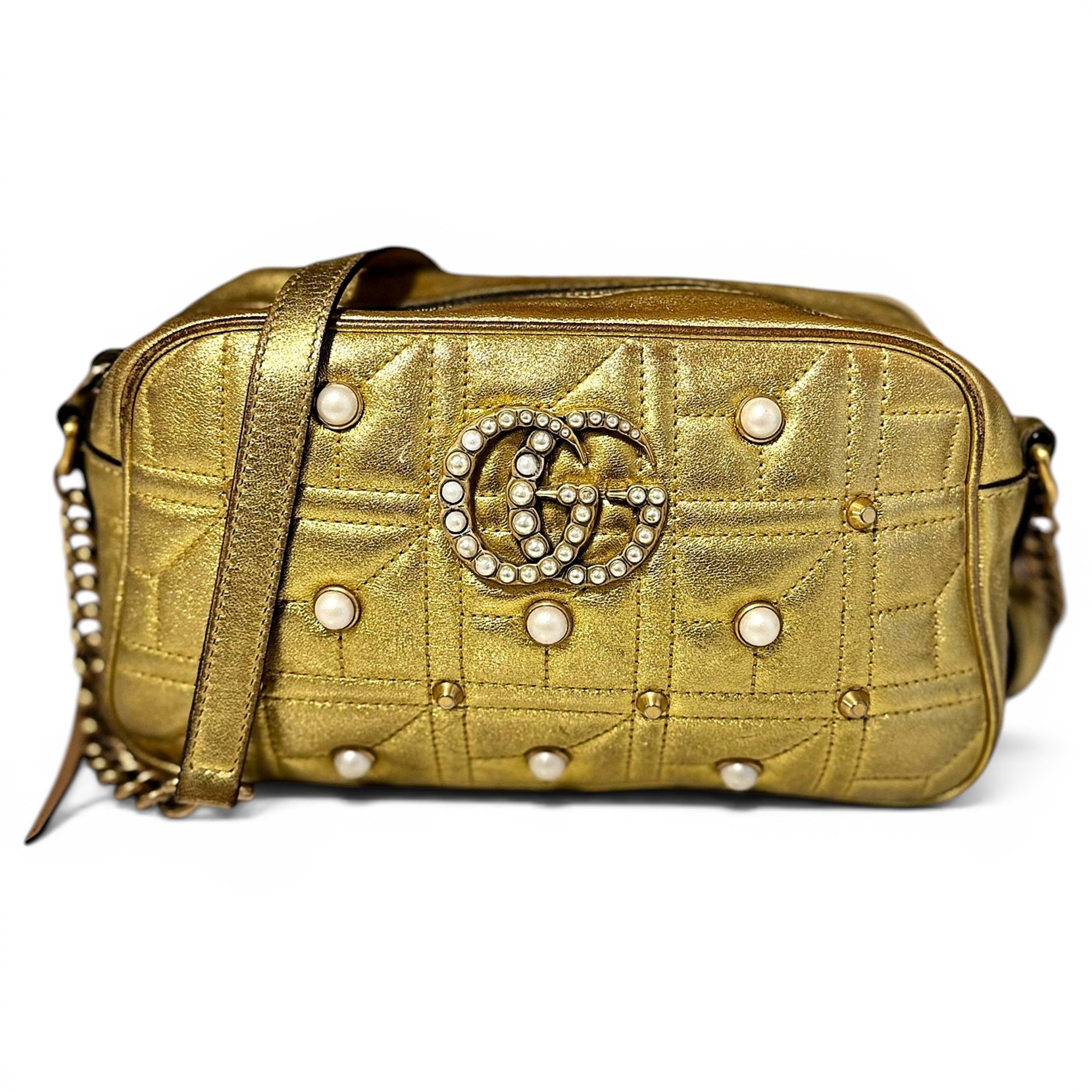 Pearly GG Marmont crossbody bag