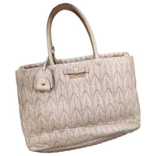 Matelassé leather tote