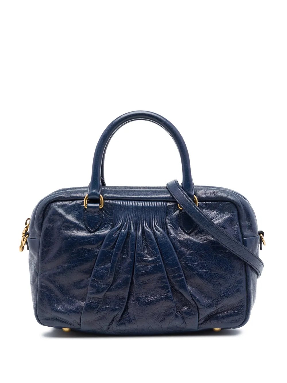 Miu Miu 2010-2026 Vitello Lux Pleated satchel