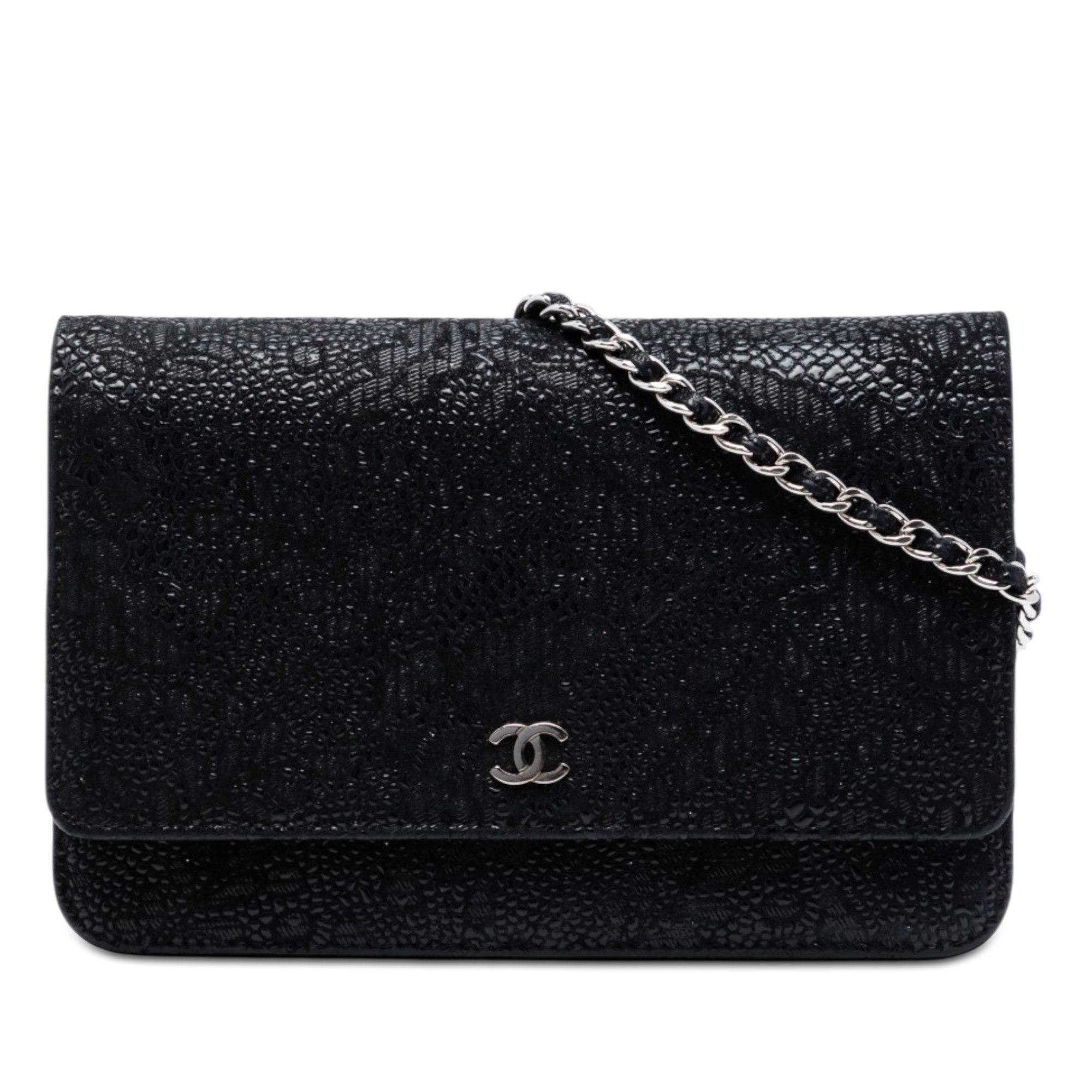 Wallet On Chain leather handbag