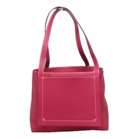 Hermes Cabasellier Handbag Pink Clemence Leather