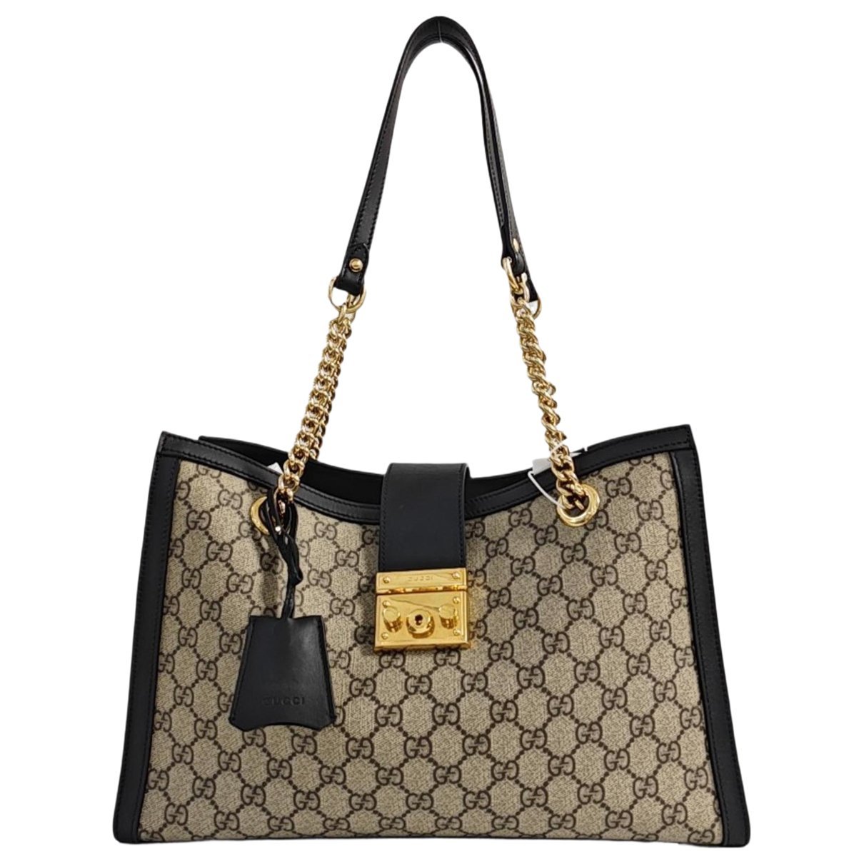 Padlock leather handbag