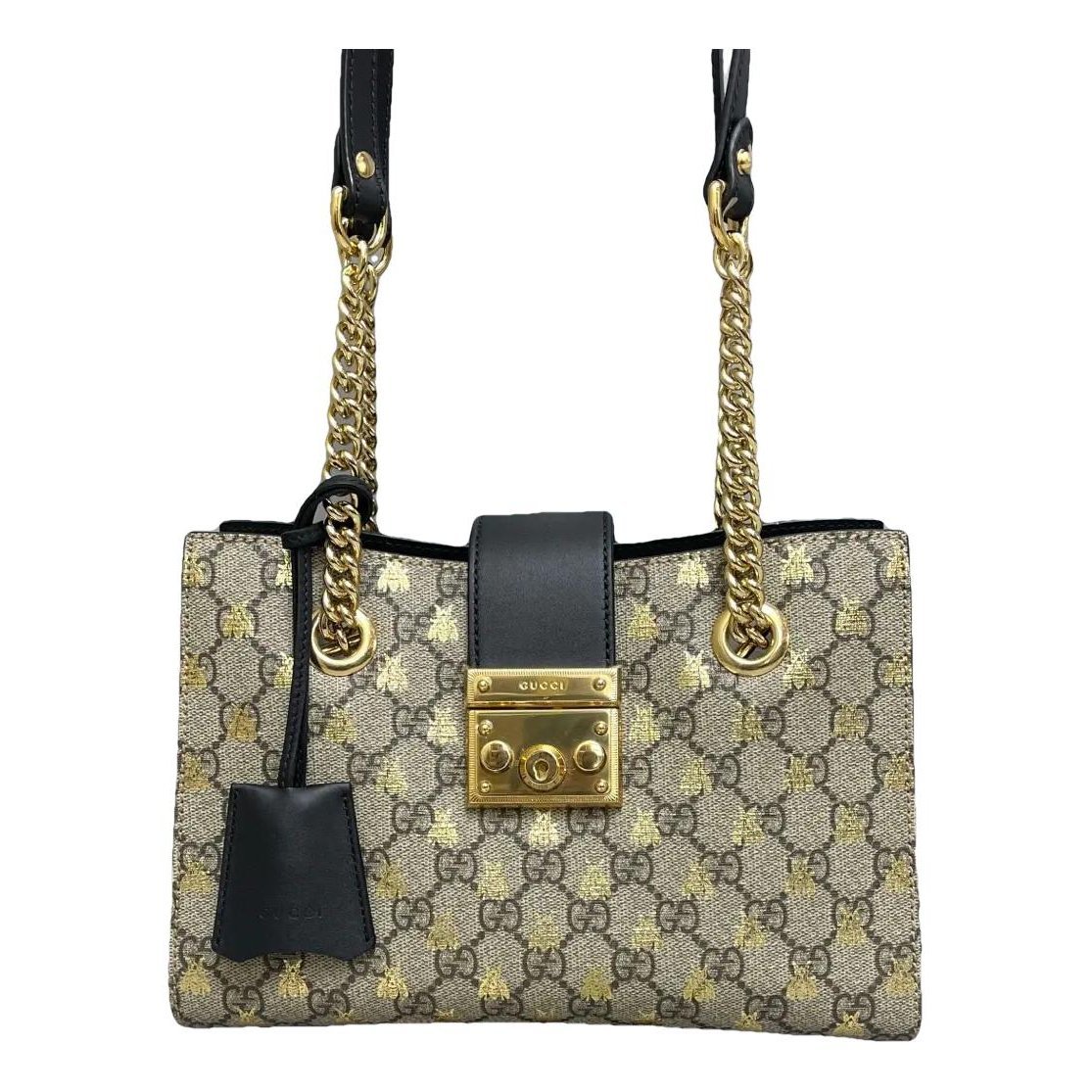 Padlock vinyl handbag