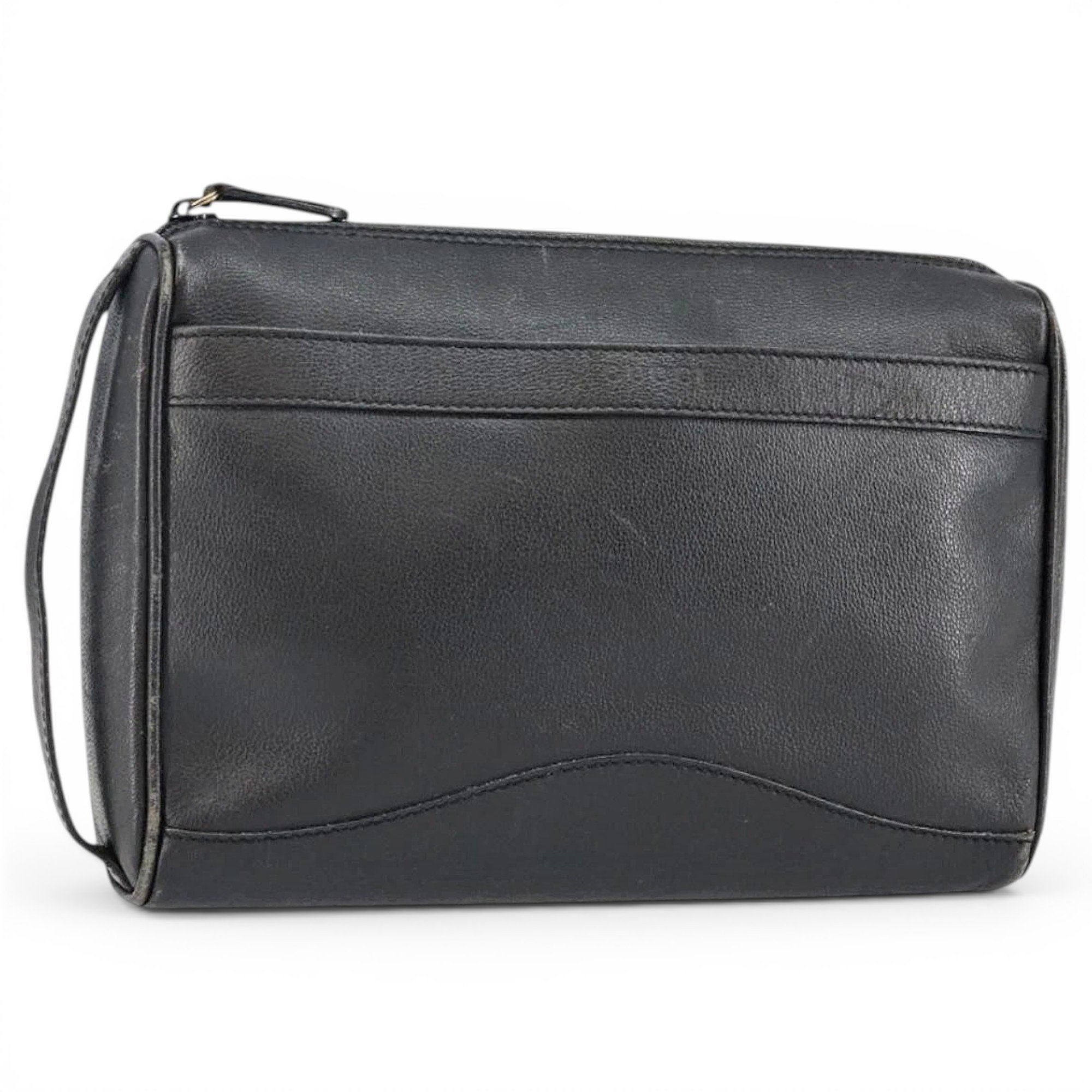 Leather clutch bag