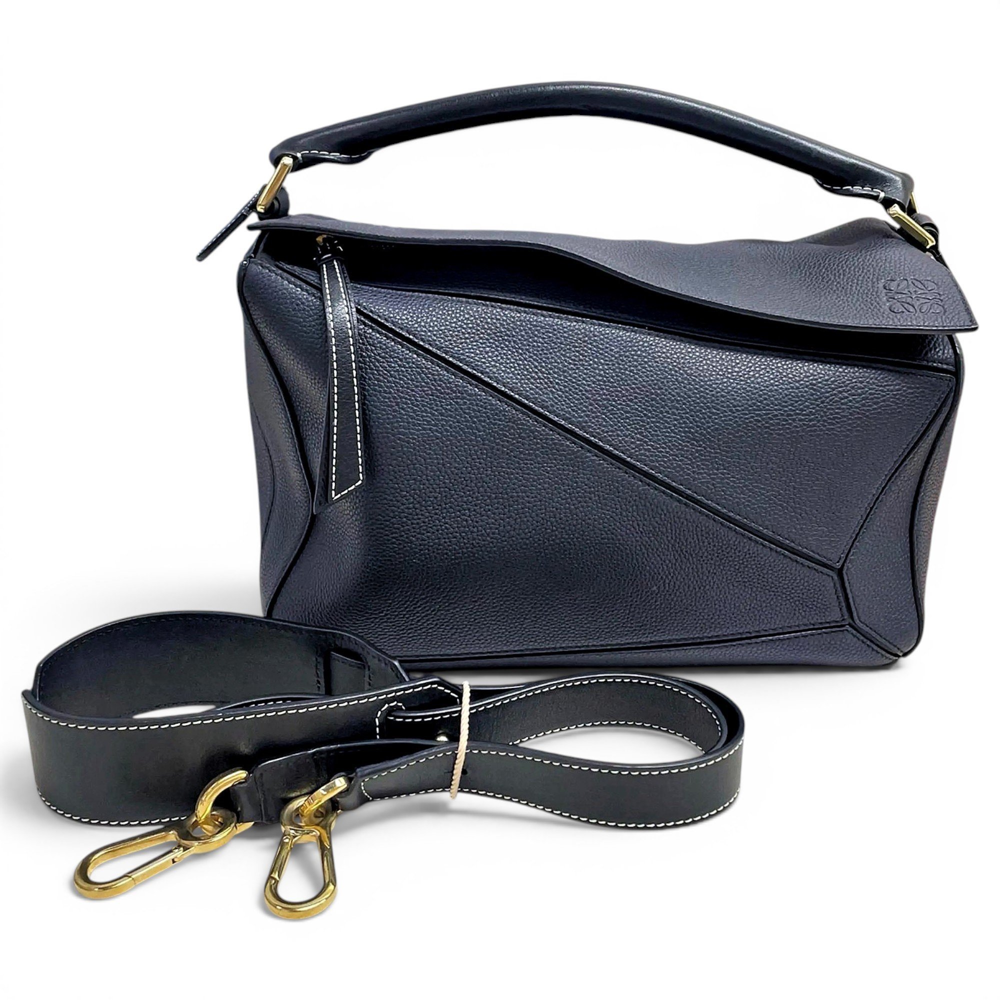 Puzzle leather crossbody bag