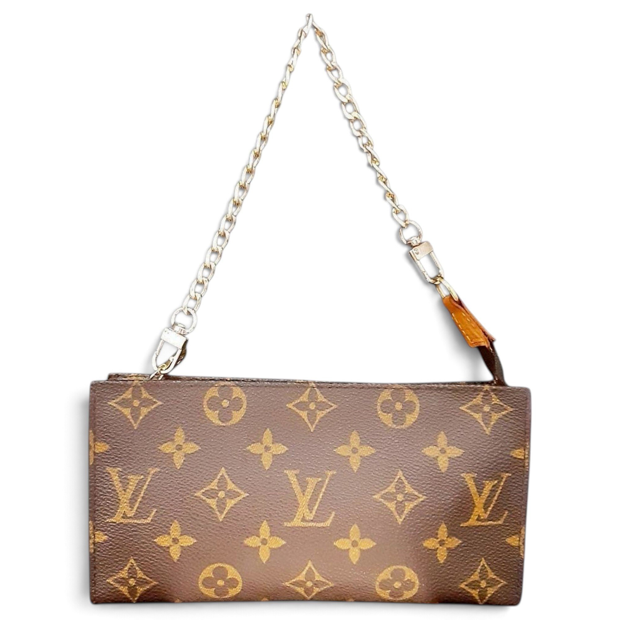 Leather clutch bag