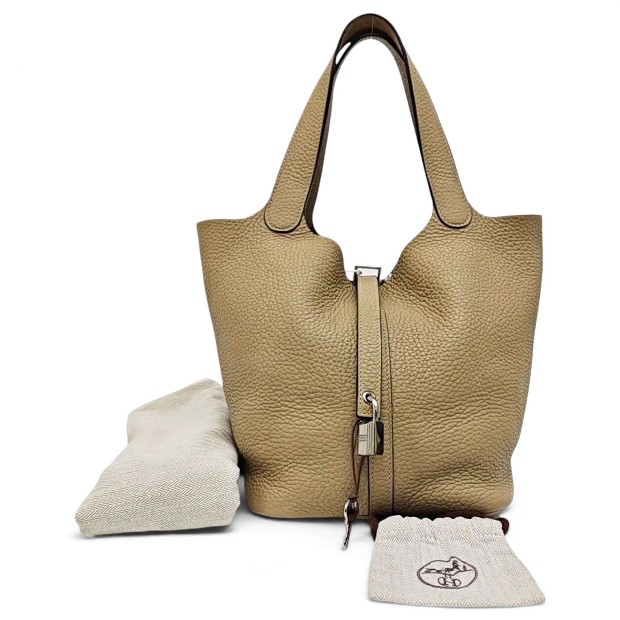 Picotin leather tote