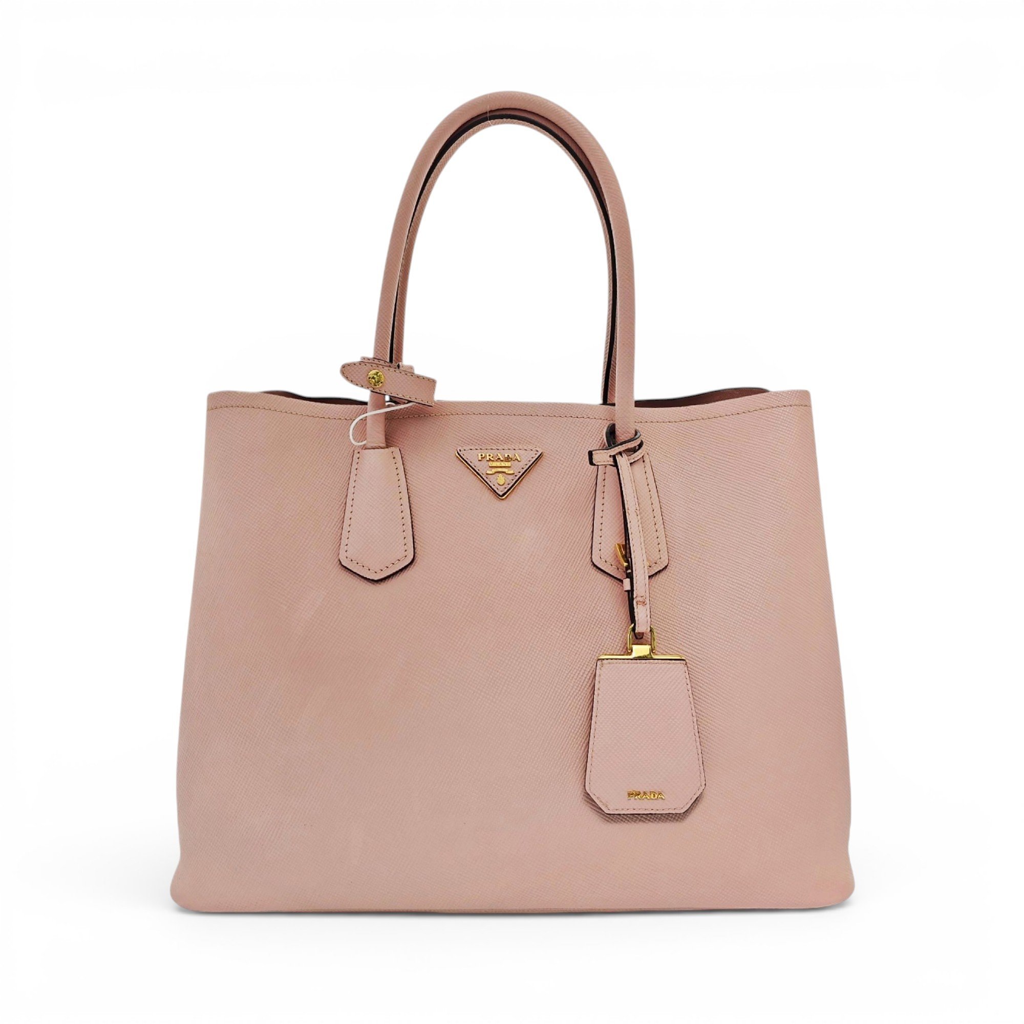 Double leather tote