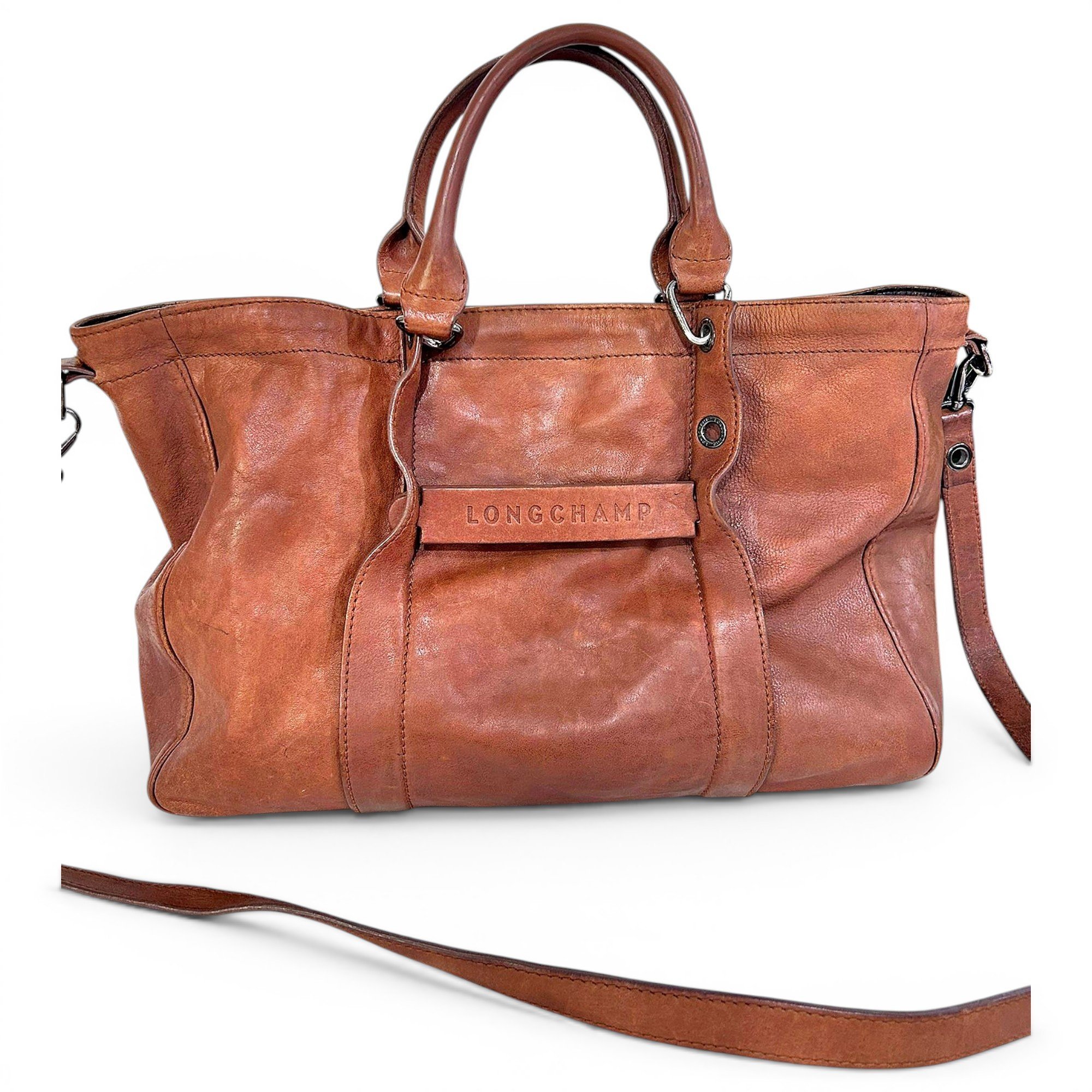 3D leather handbag