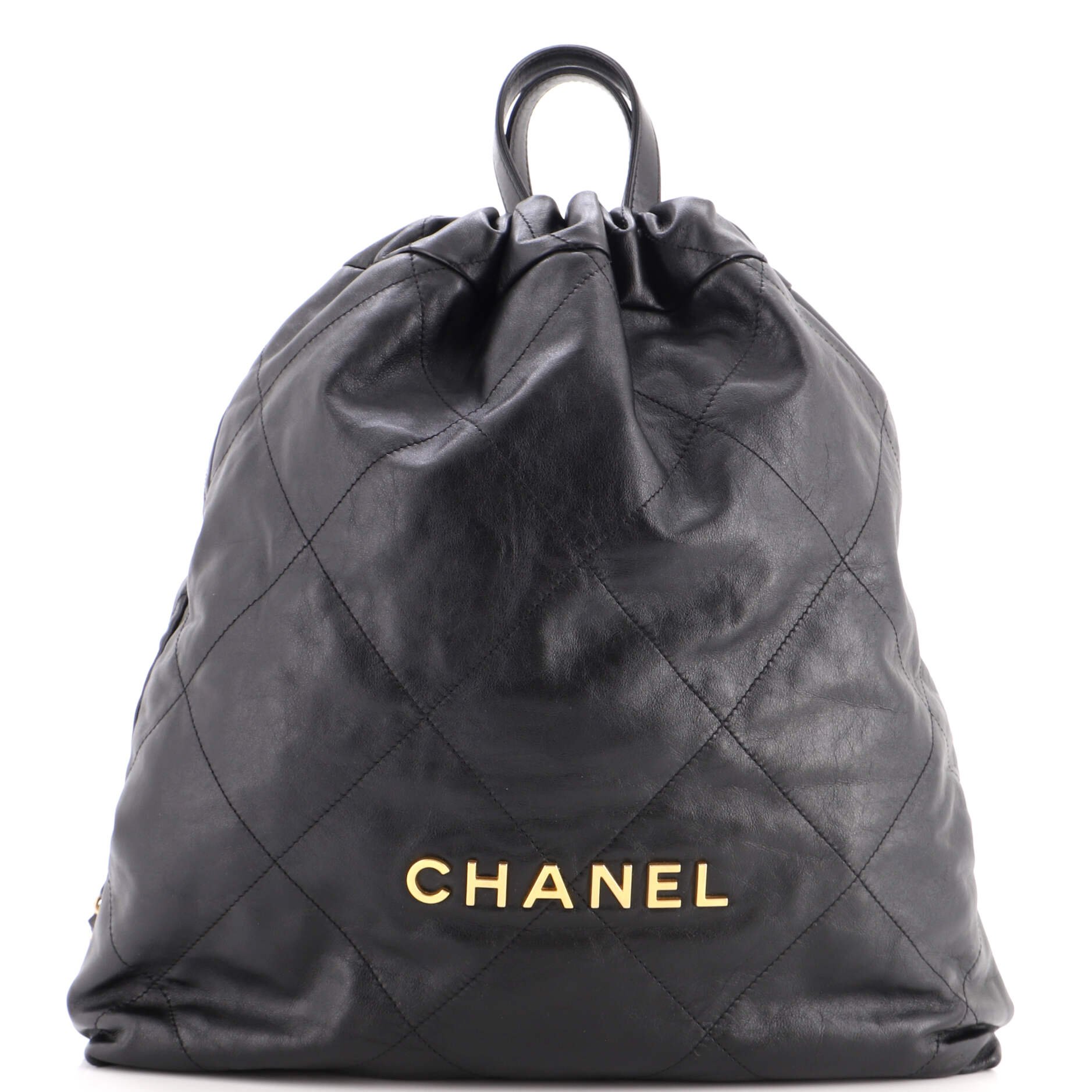 22 Chain Backpack Quilted Calfskin Large