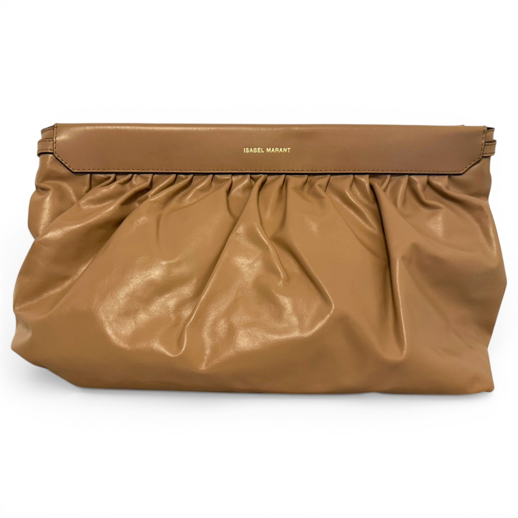 Leather clutch bag