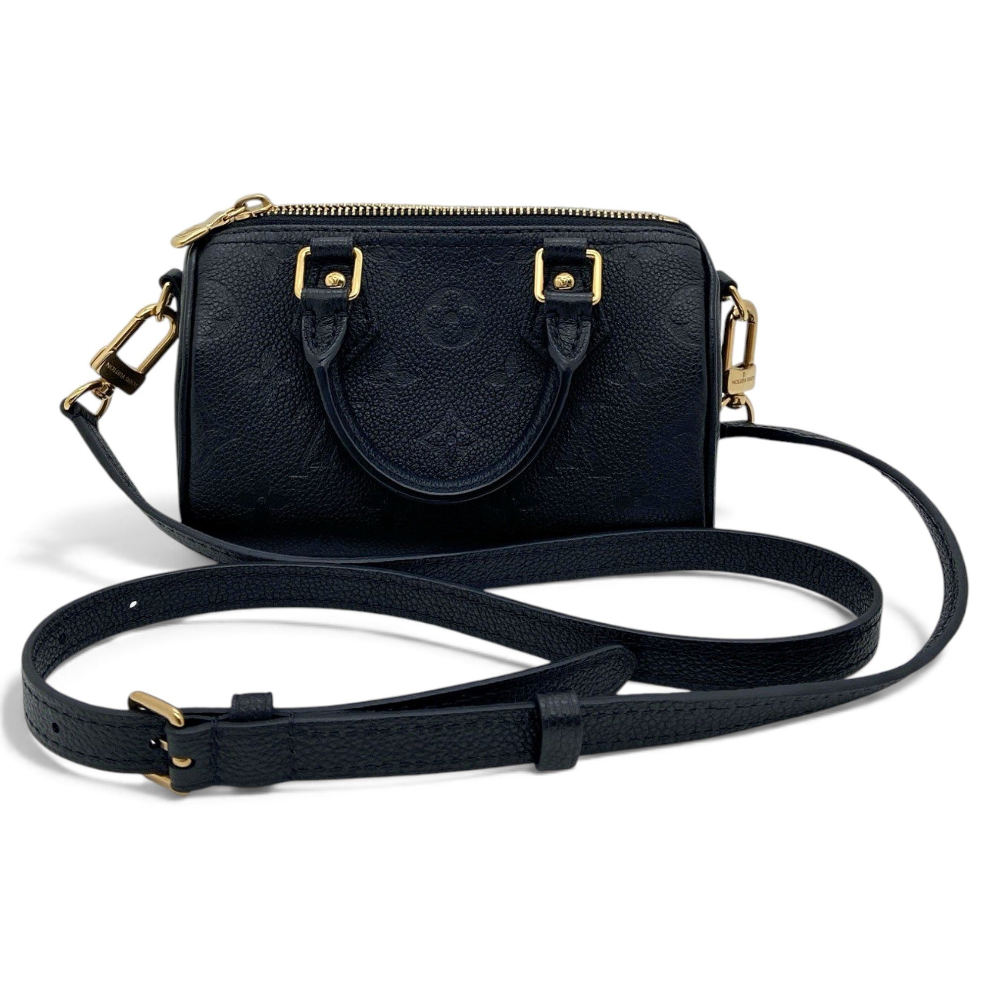 Nano Speedy / Mini HL leather crossbody bag