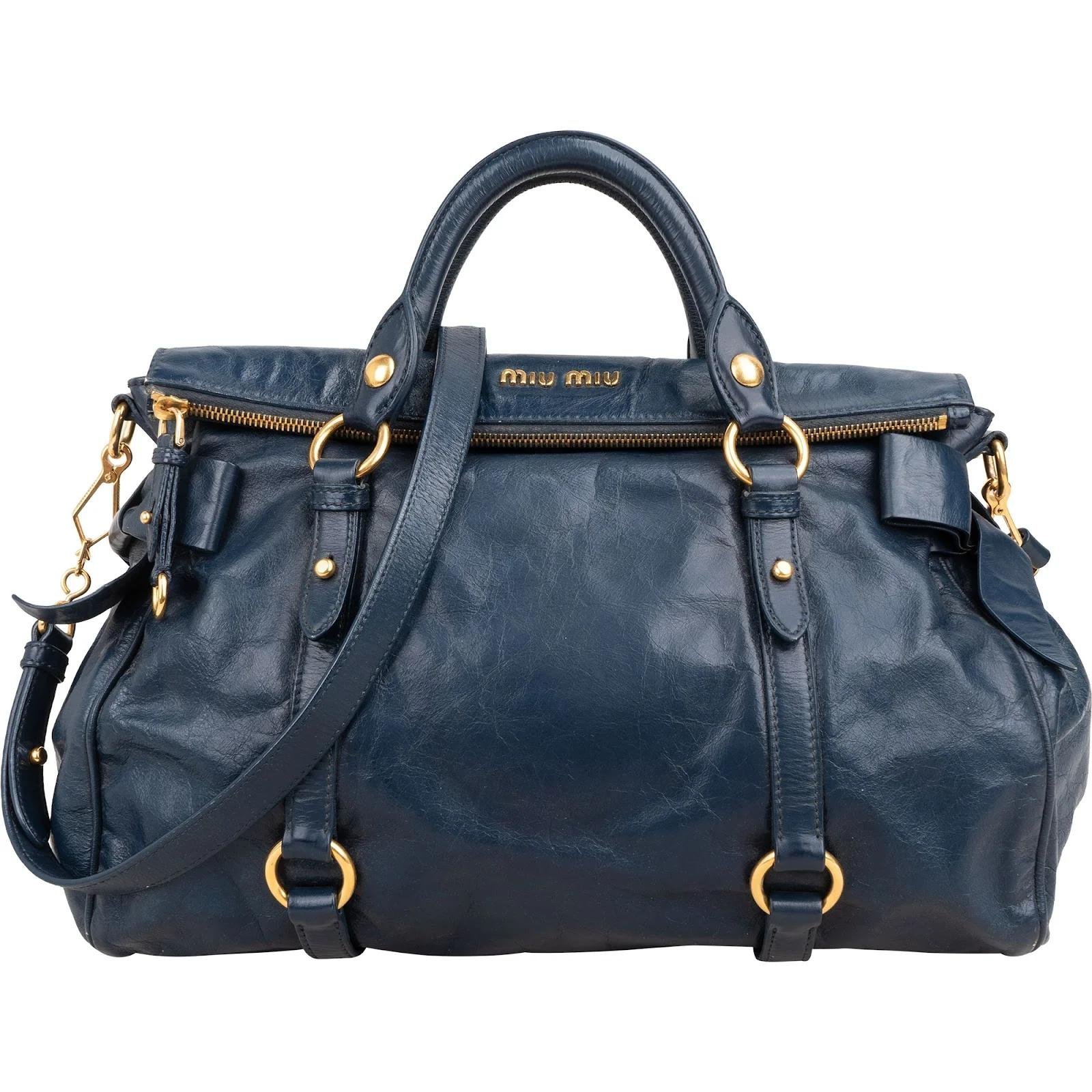 Bow bag leather handbag