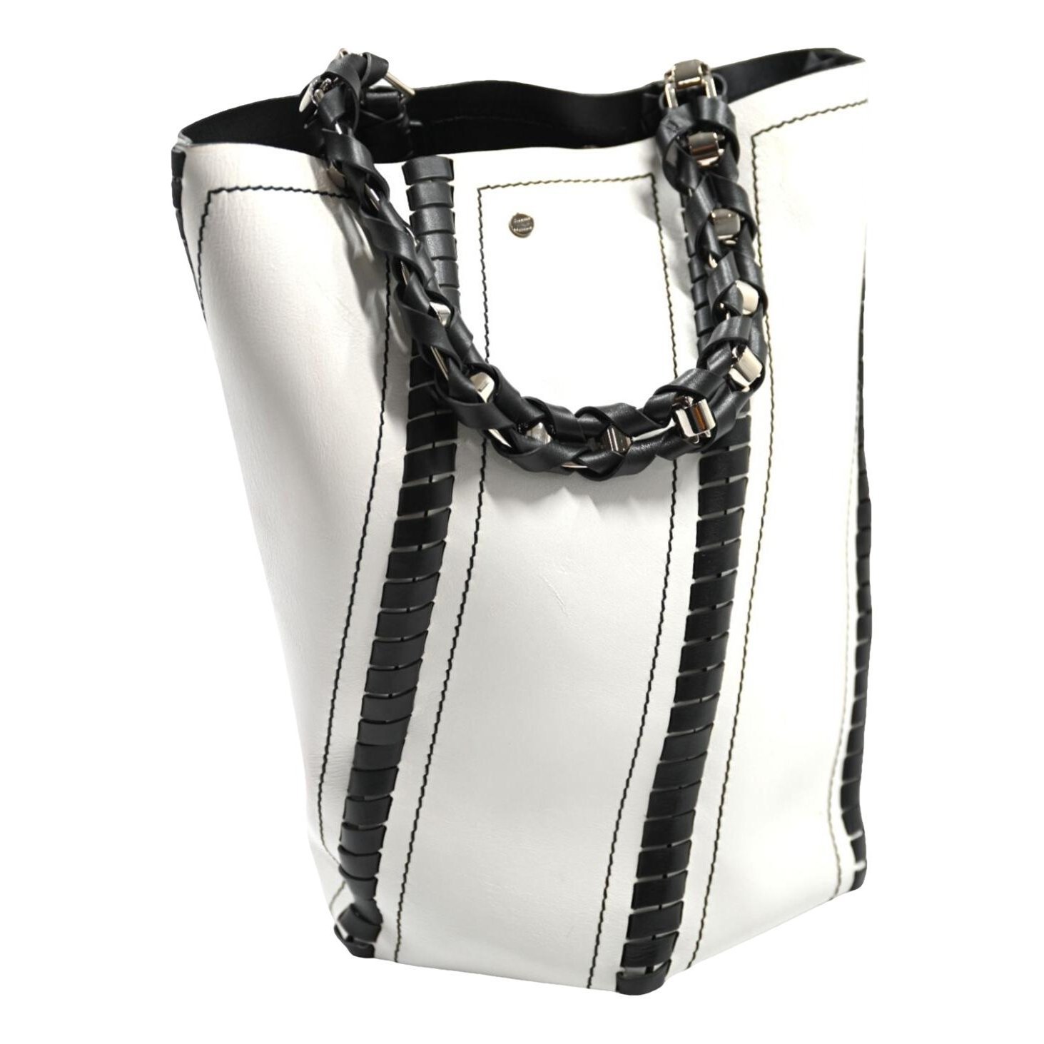 Hex leather handbag