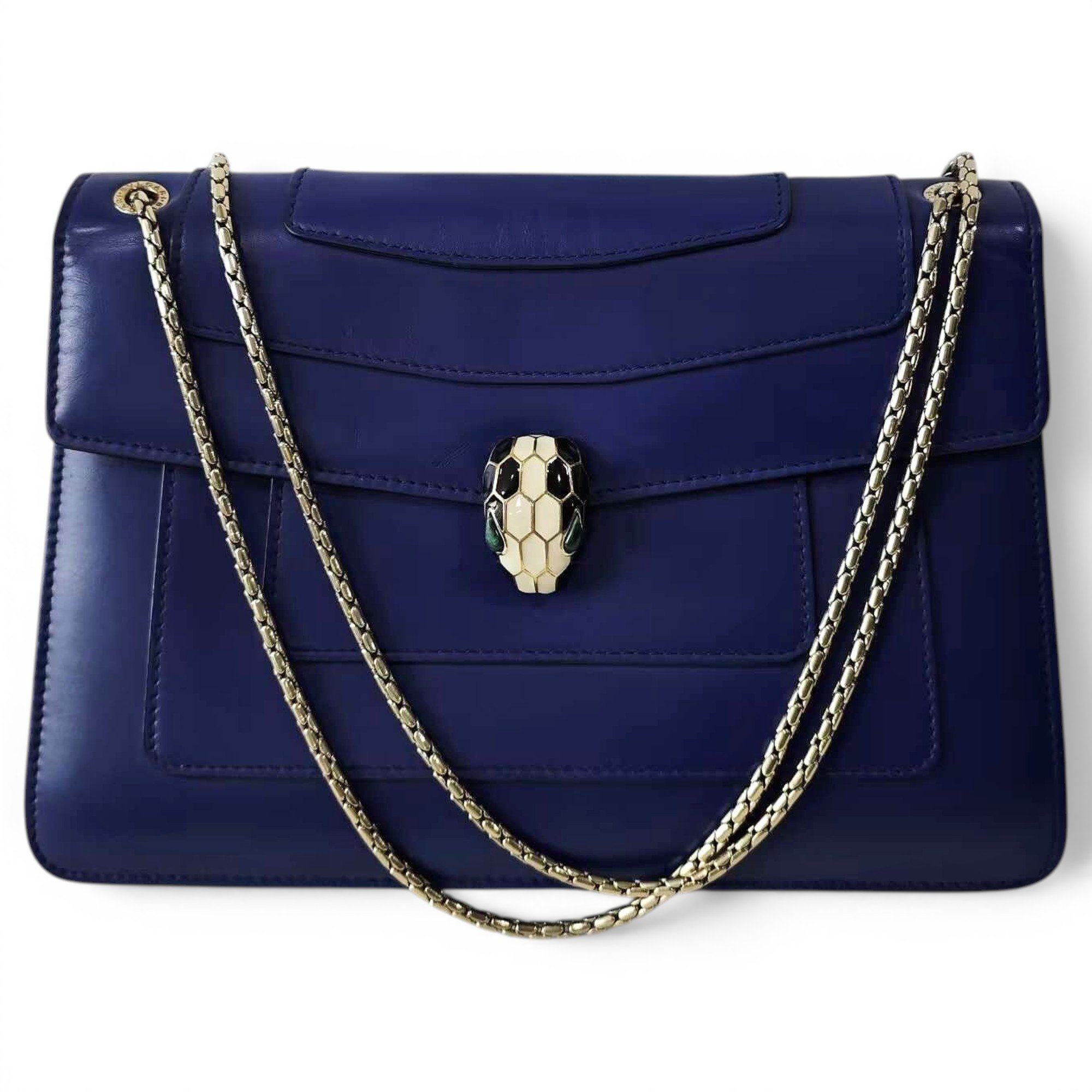 Serpenti leather handbag