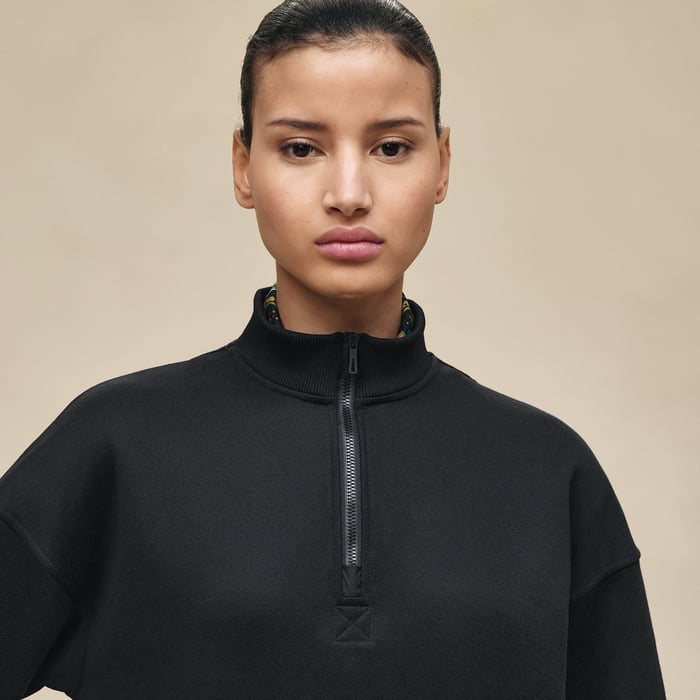 Noir Sweatshirt With Patch