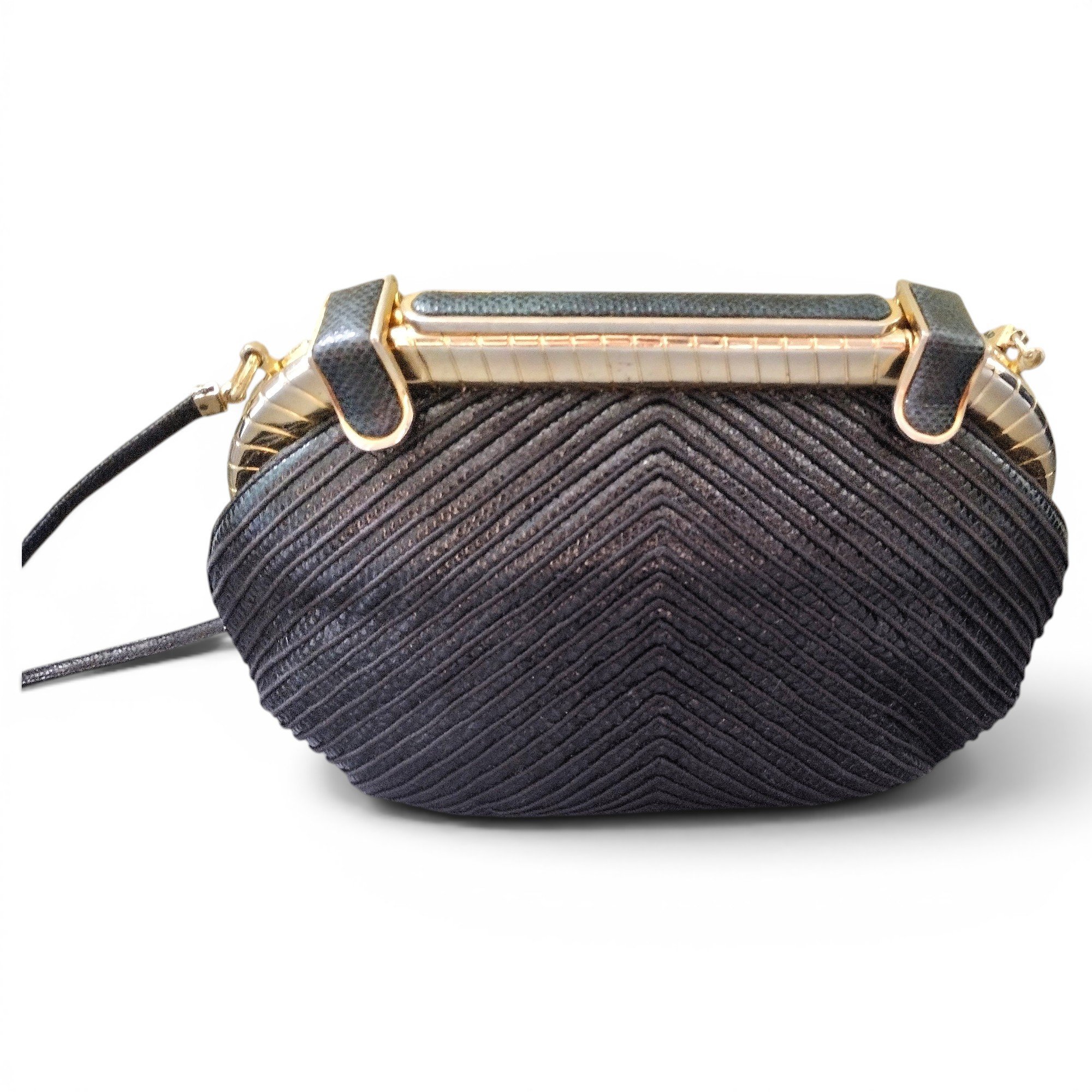 Leather clutch bag