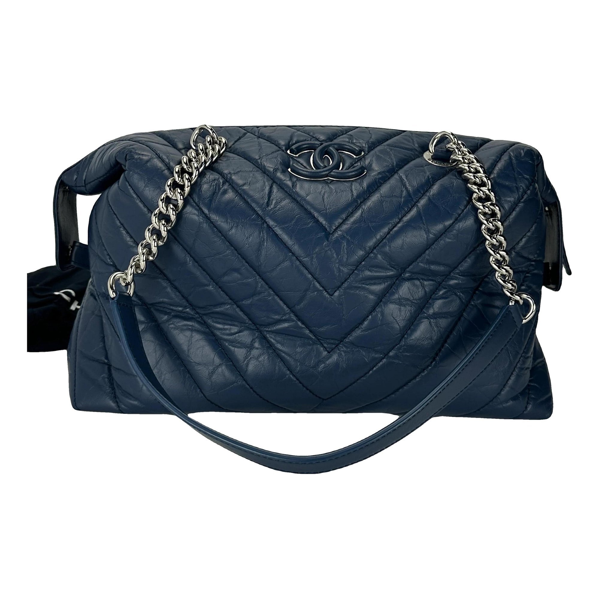 Leather bowling bag