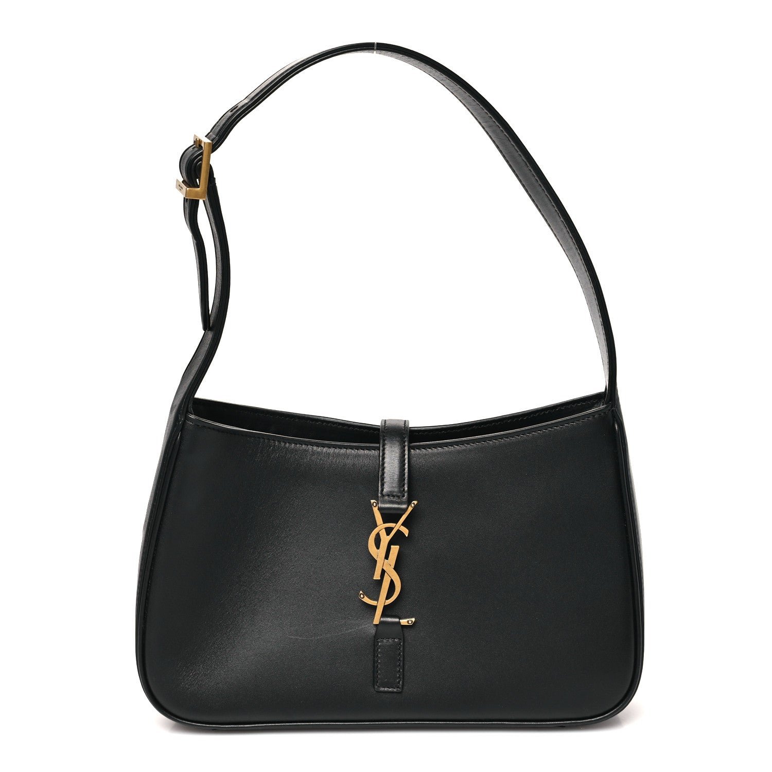 Saint Laurent Smooth Calfskin Le 5 A 7 Hobo Black