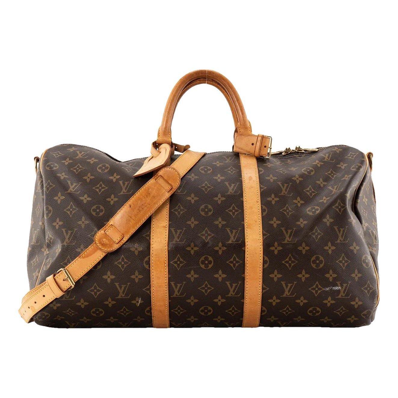 Keepall leather travel bag