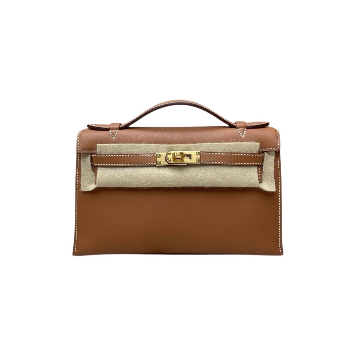 Leather clutch bag