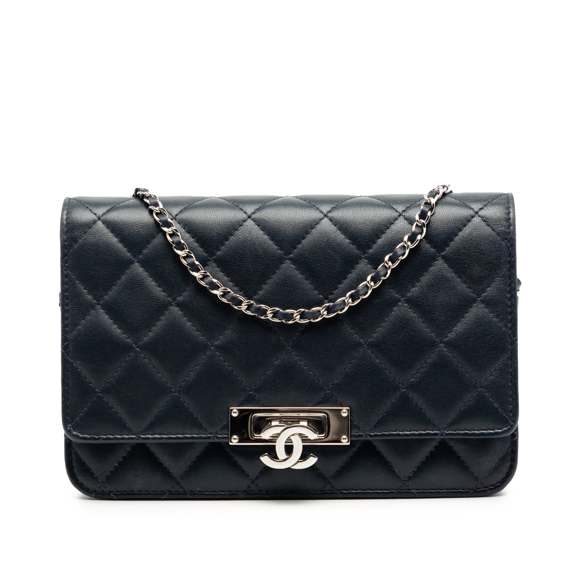 Wallet On Chain leather handbag