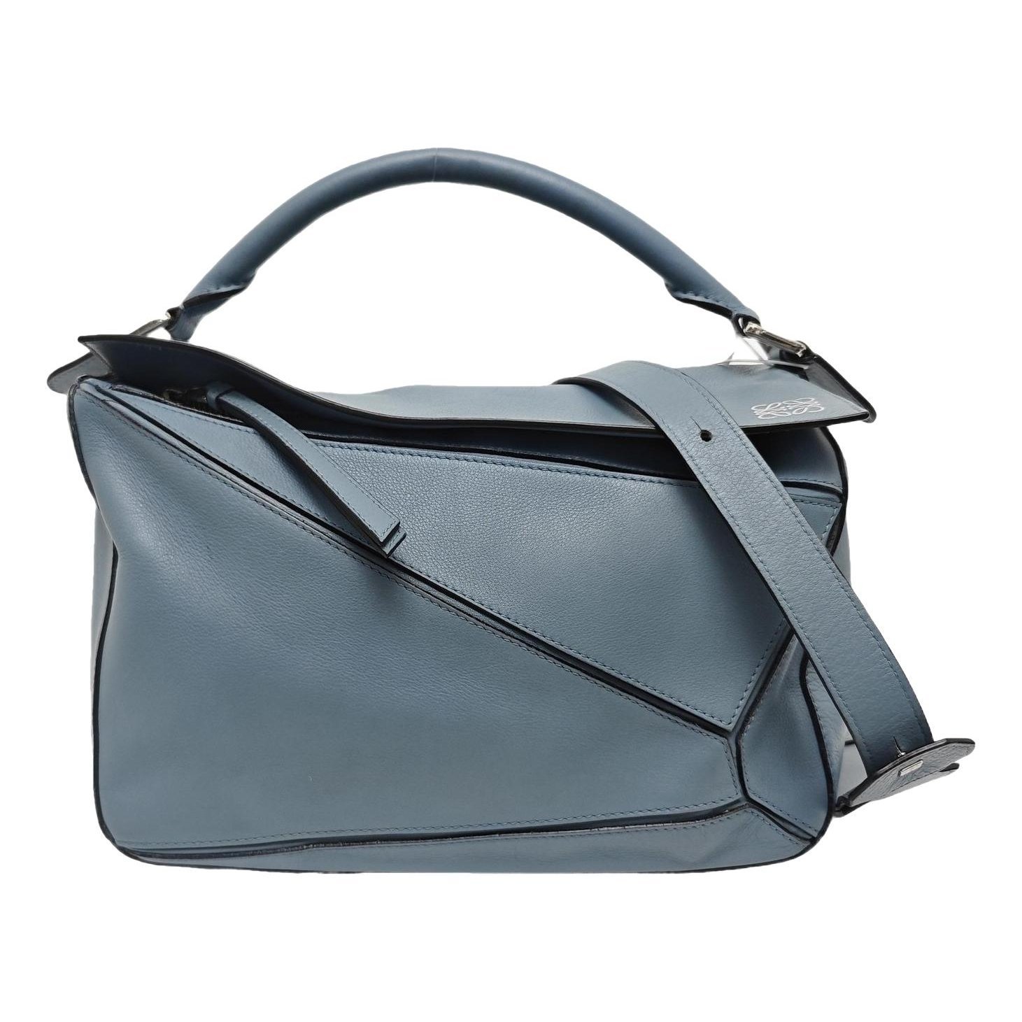 Puzzle leather handbag
