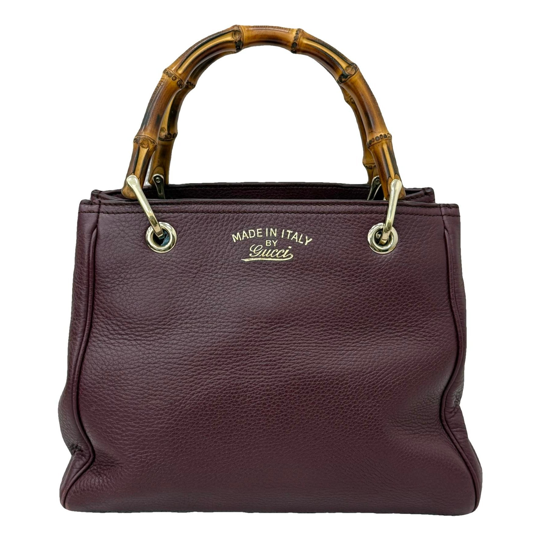 Bamboo leather handbag