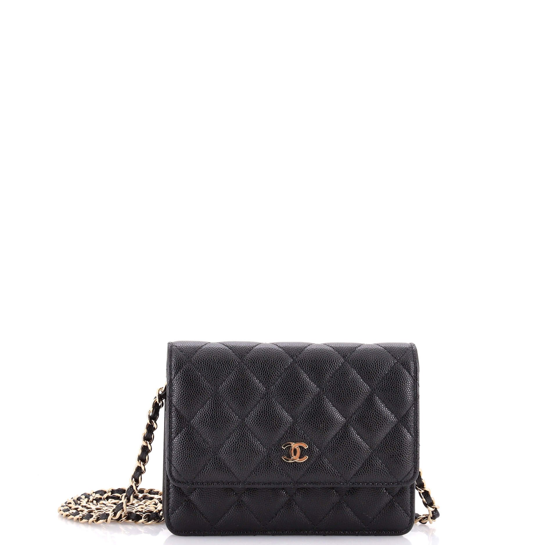 Wallet on Chain Quilted Caviar Mini