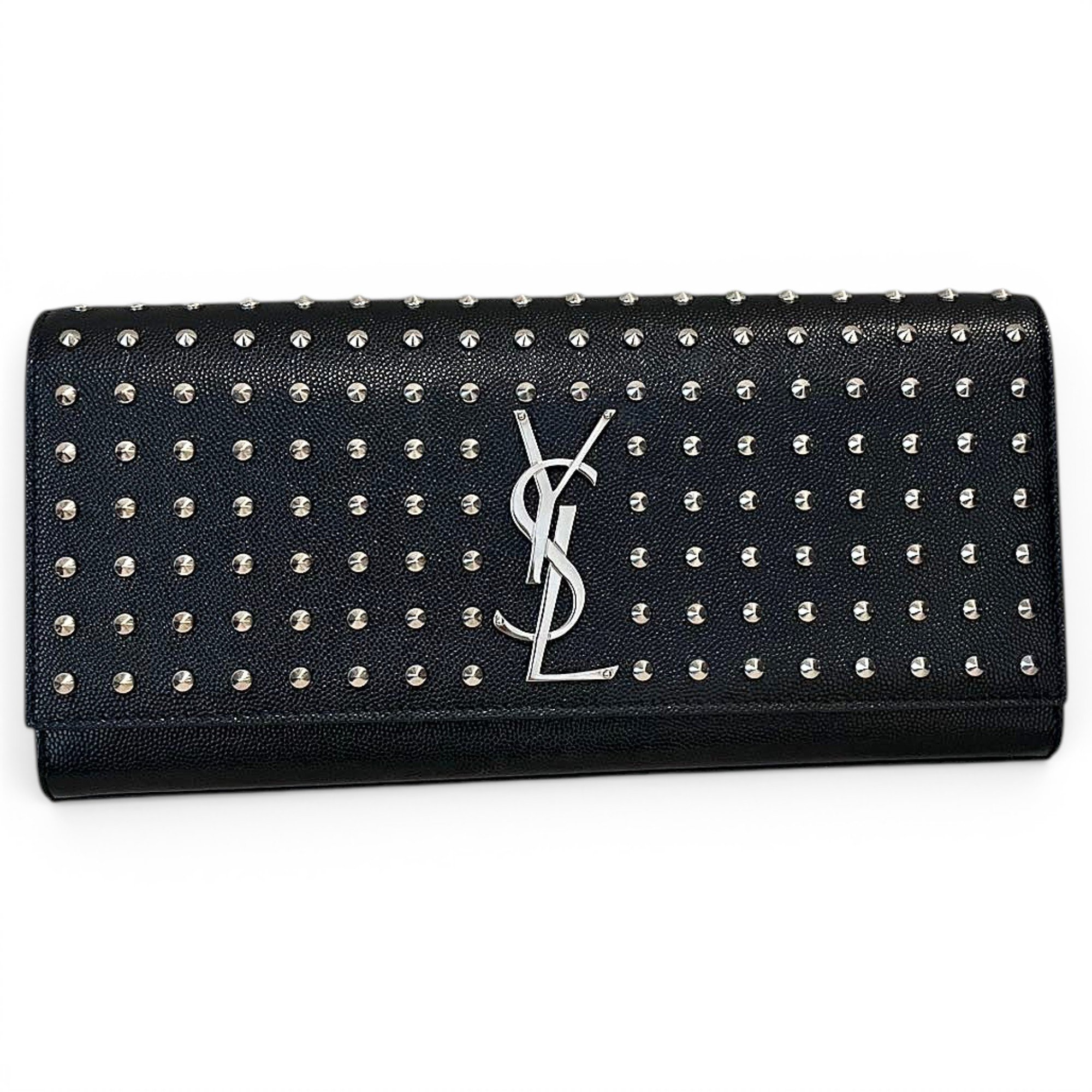 Leather clutch bag