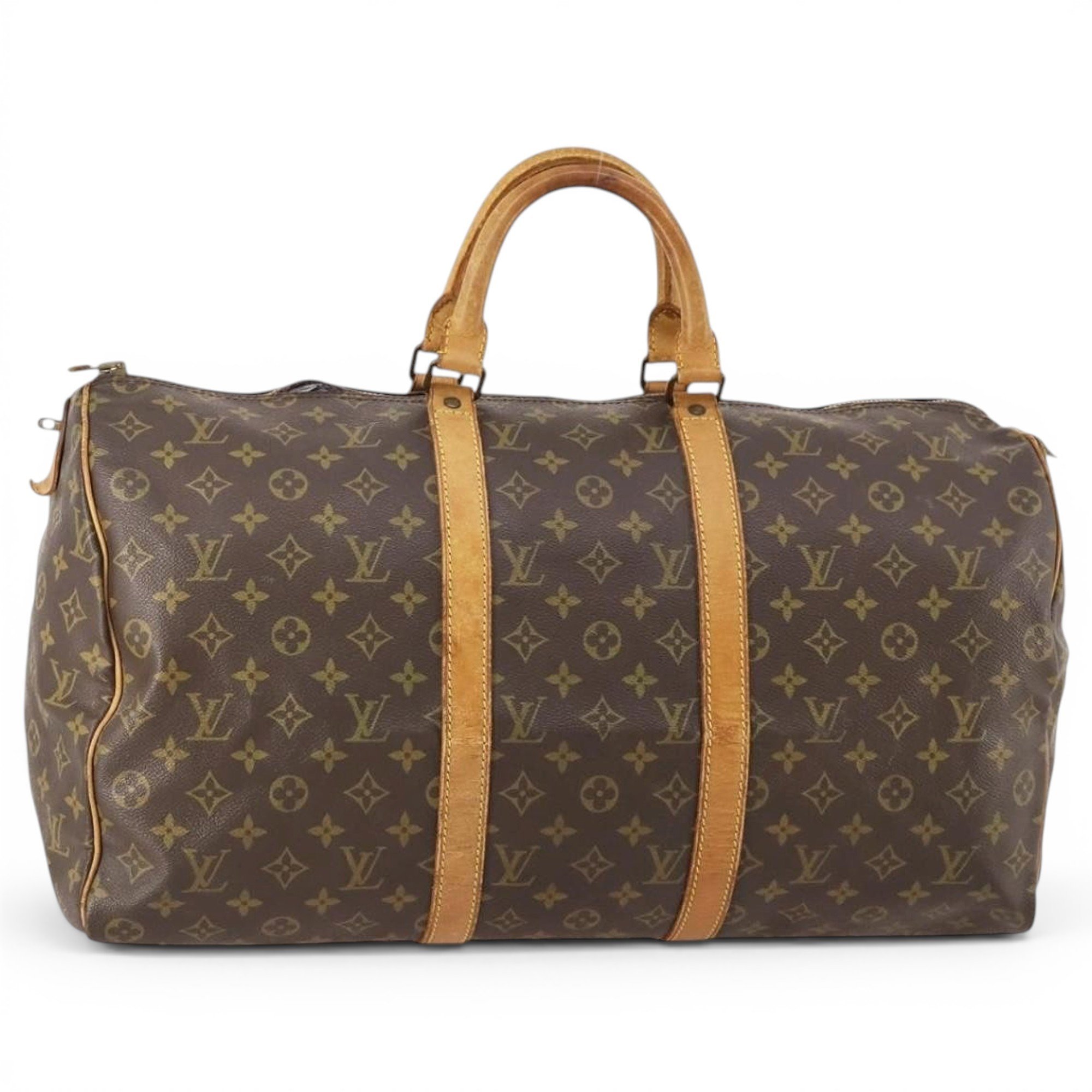 Keepall leather travel bag