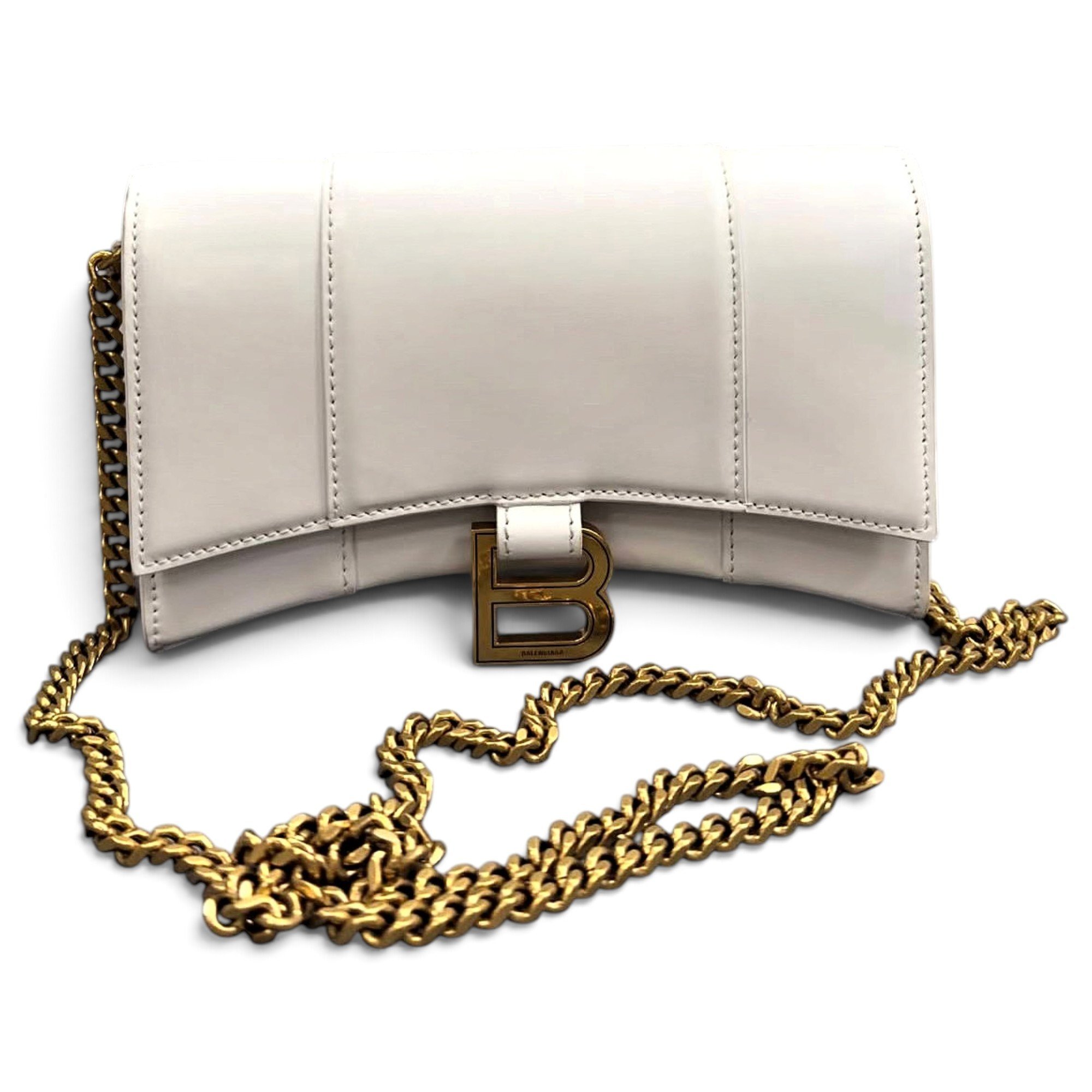 Leather clutch bag