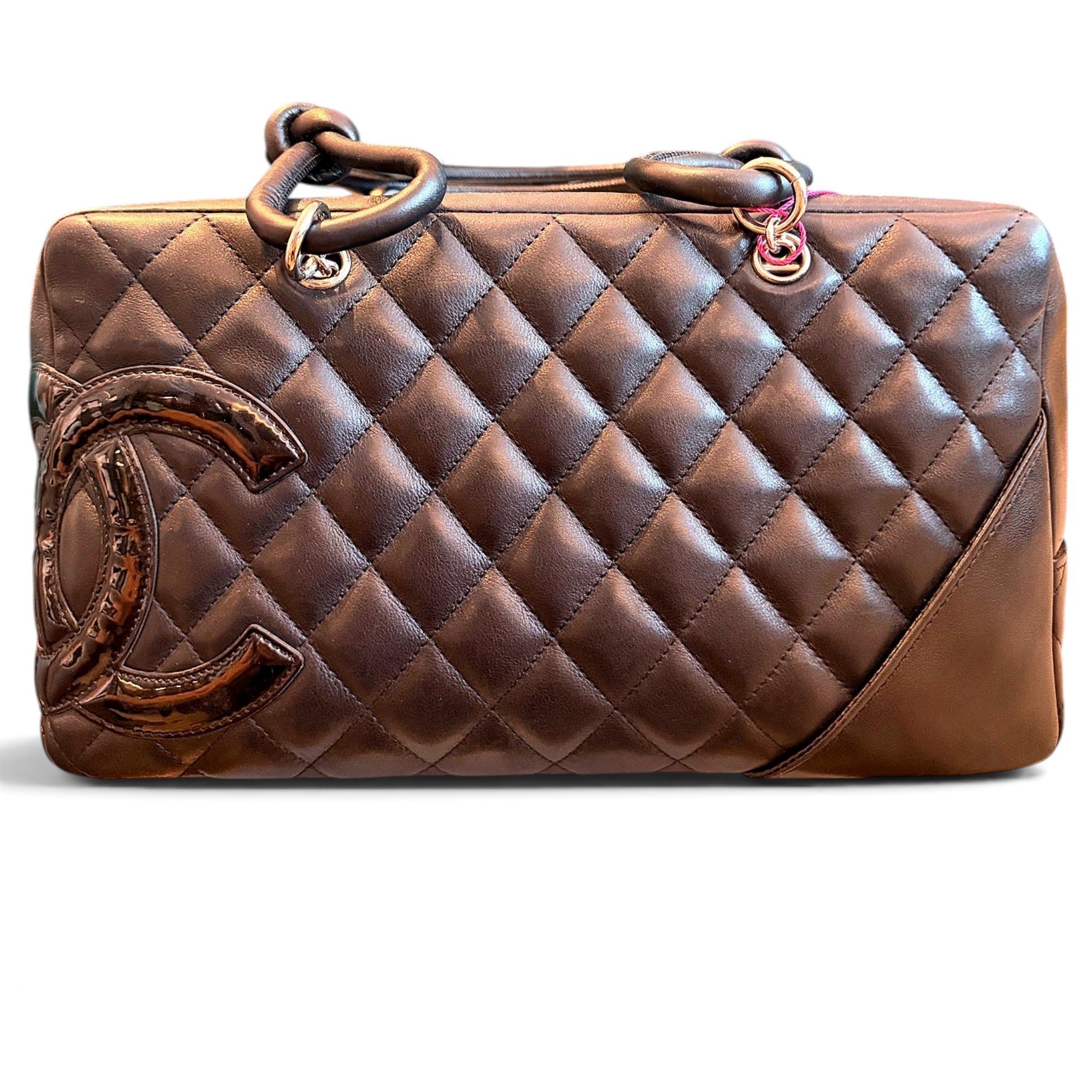 Cambon Large Rectangle leather bowling bag